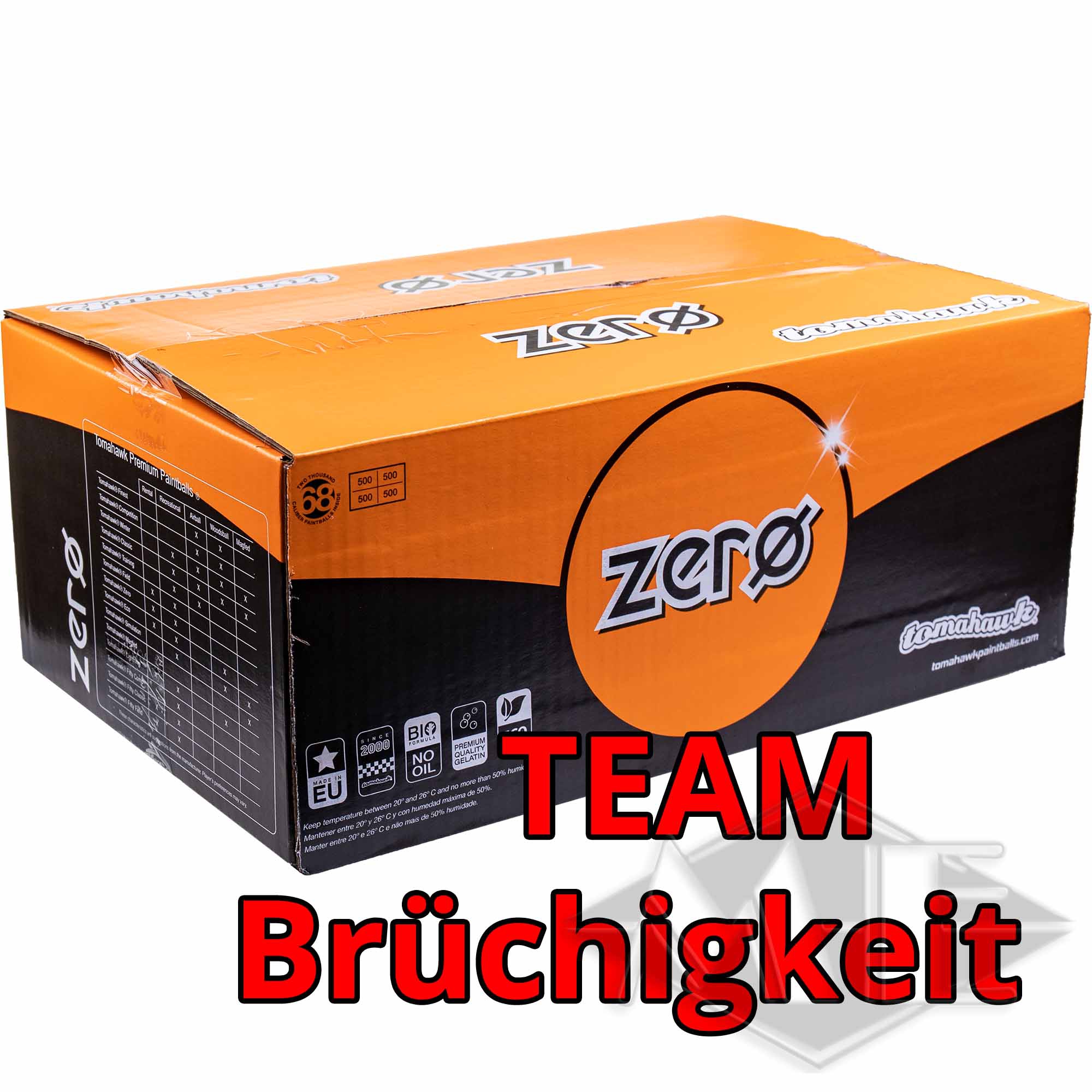 Tomahawk "Zero Team" Paintballs, 2000er Kiste Tomahawk "Zero Team" Paintballs, 2000er Kiste