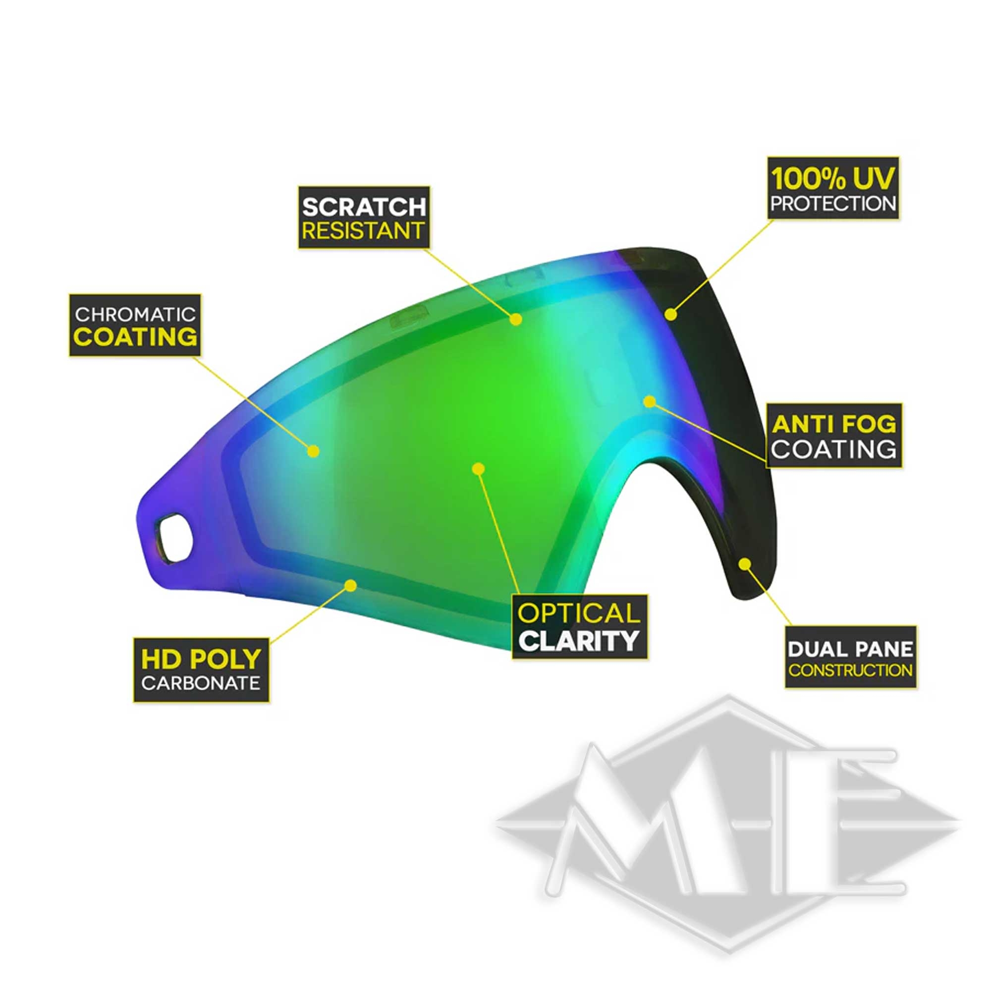 Virtue Maskenglas CMD/VIO thermal Zubehor, Brillen