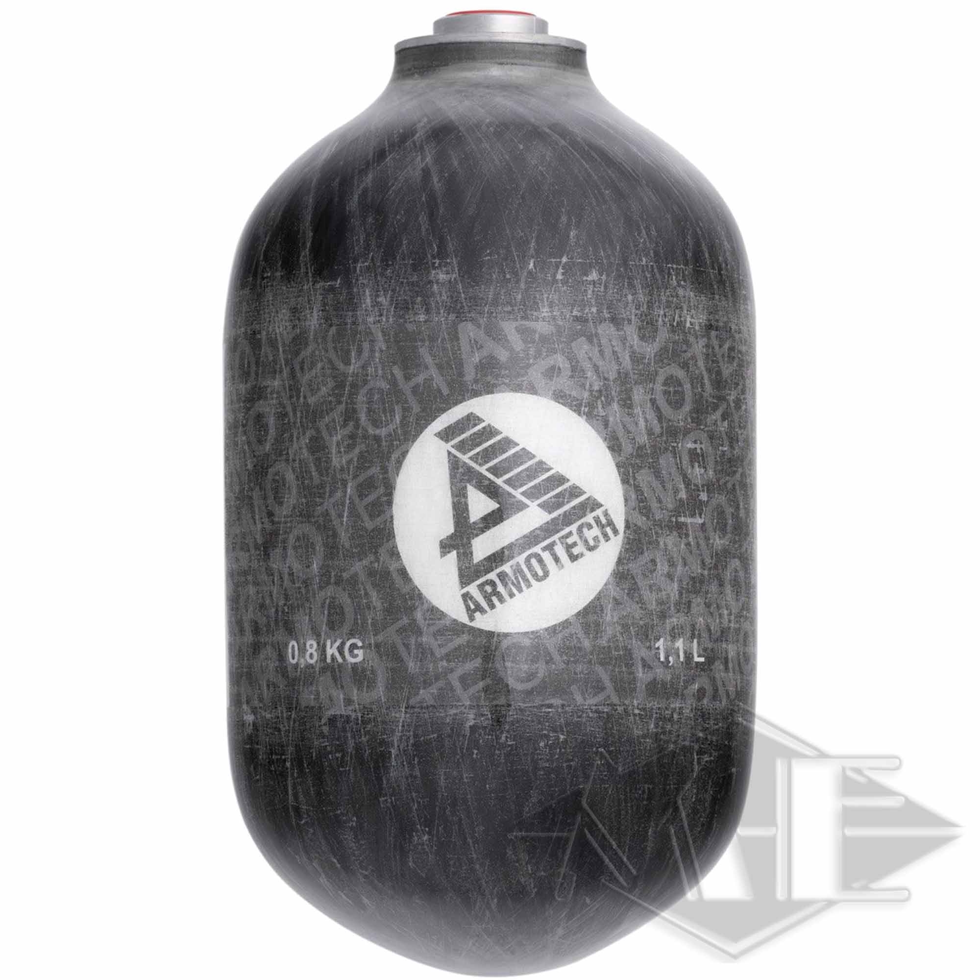 1,1 Liter Composite Flasche "Armotech", Pi, 4500psi Flasche, Glas