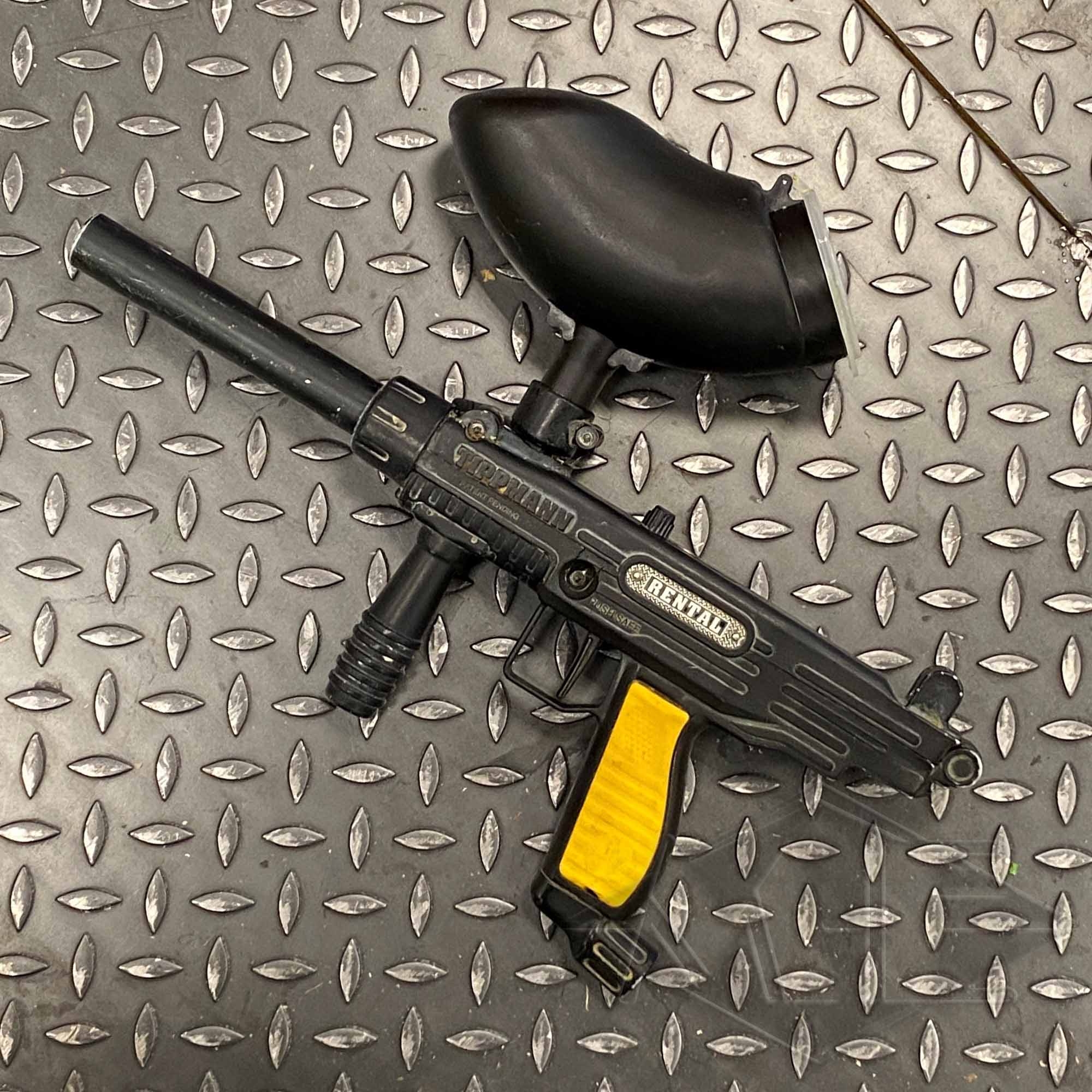 Tippmann Markierer "FT-12" mit Hopper (gebraucht) Pistole, Waffe, Paintball, Person