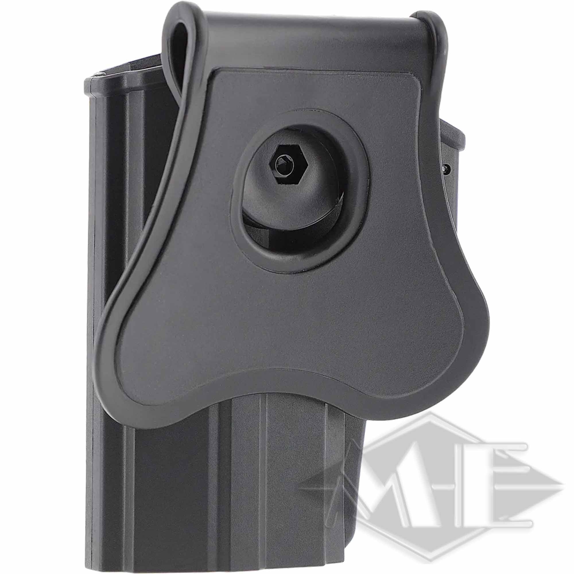 Pistolengurt, Gurtung, Kunststoffhalter, Magazintasche, Schwarz, Magazinhalter, Plastik, Schwarz, Drehknopf, Clip-on
