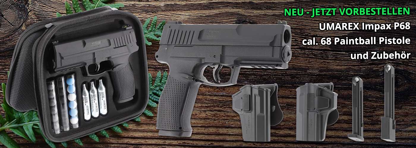 2026_Umarex_Impax__P68_DE Paintball-Pistole, Kaliber 6.8, Pistole, Holster, Ausrüstungsset, Paintballpistole, Kaliber 68, P68, Umarex, Zubehör