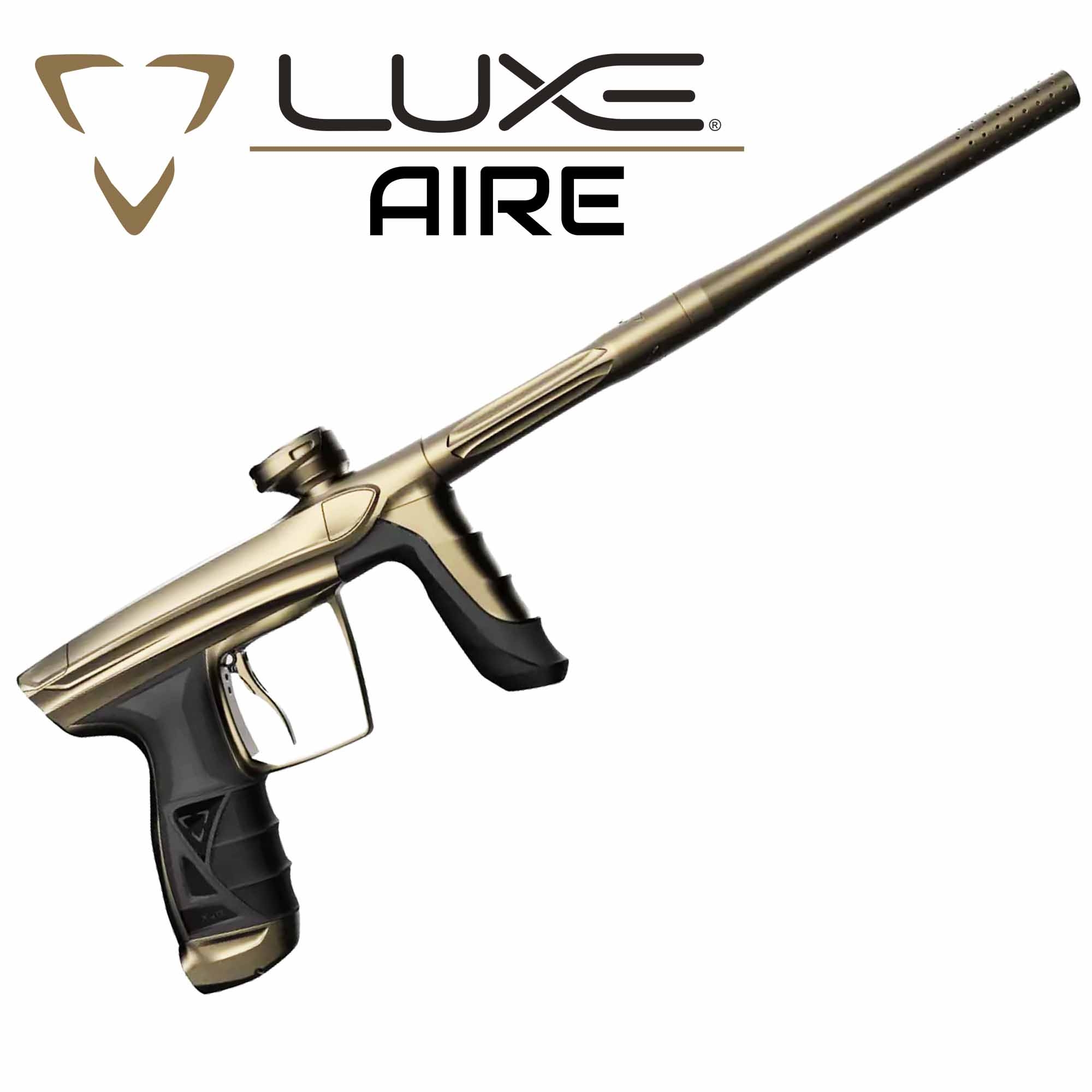 DLX Luxe® AIRE Markierer, gold matt paintball-pistole, paintball-gewehr, goldfarben, langer-barrel, pump-action