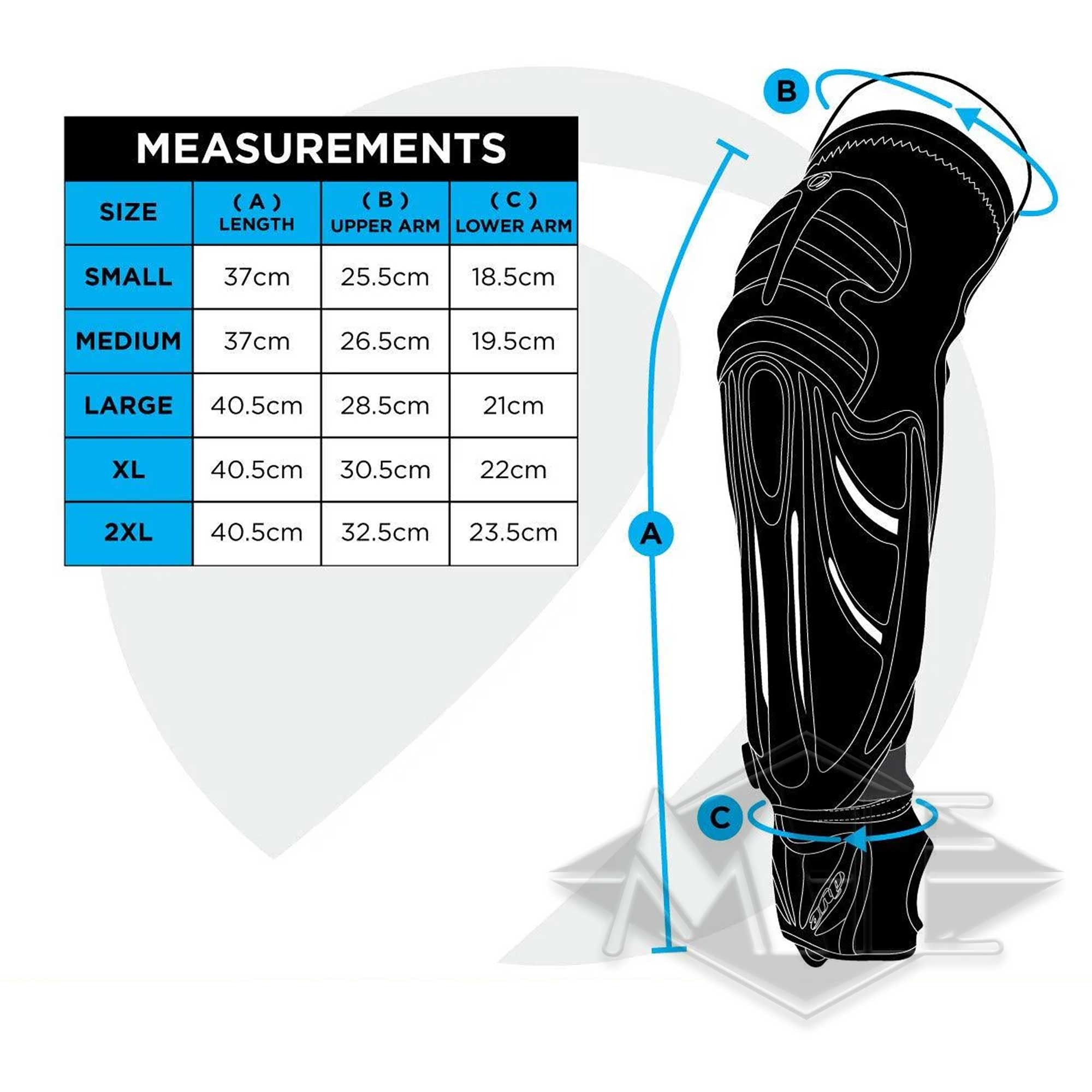 DYE Ellbogenschoner Performance, blau Diagramm, Handlung