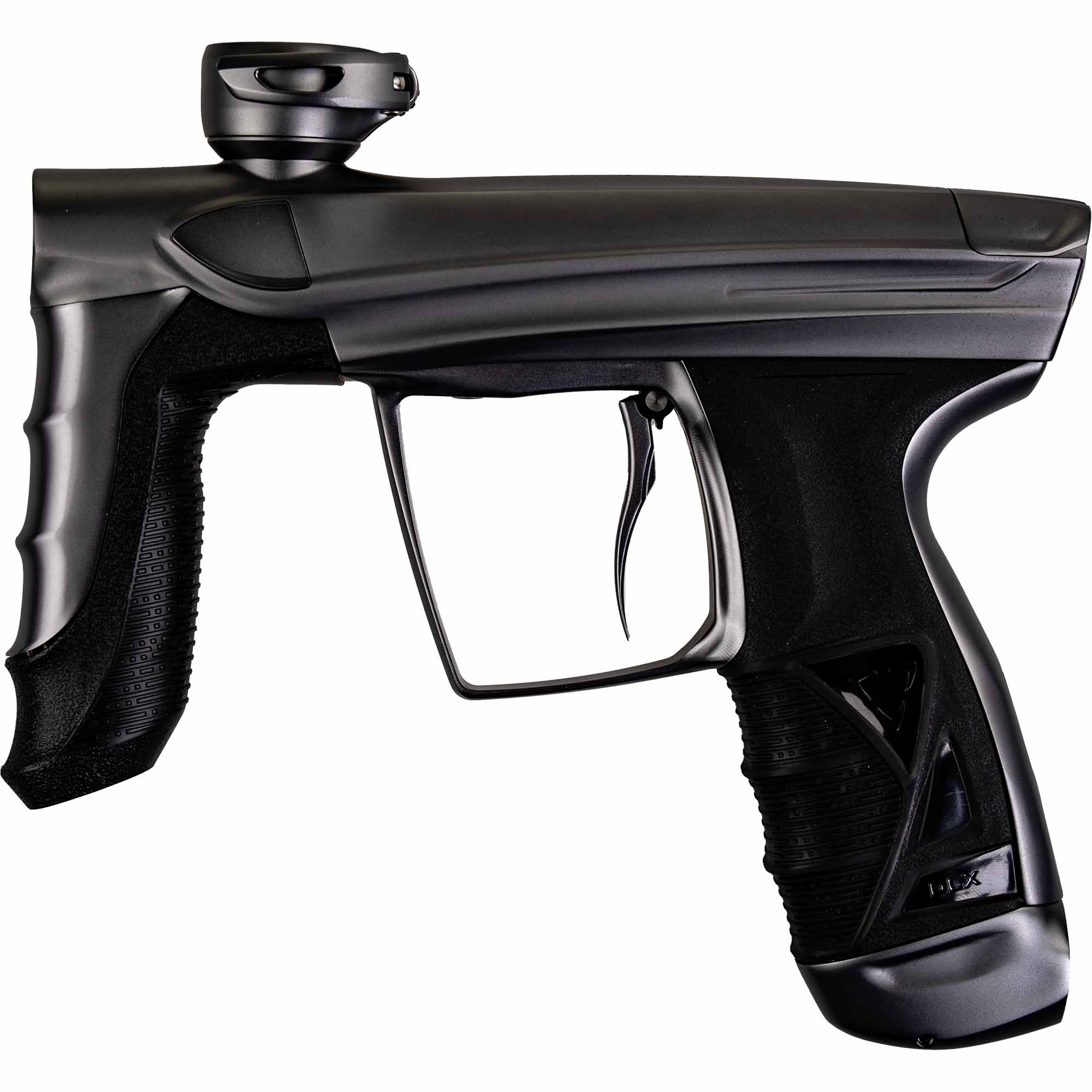 DLX Luxe® AIRE Markierer, grau matt Pulverpistole, Paintball-Pistole, Schwarz, Griff, Auslöser