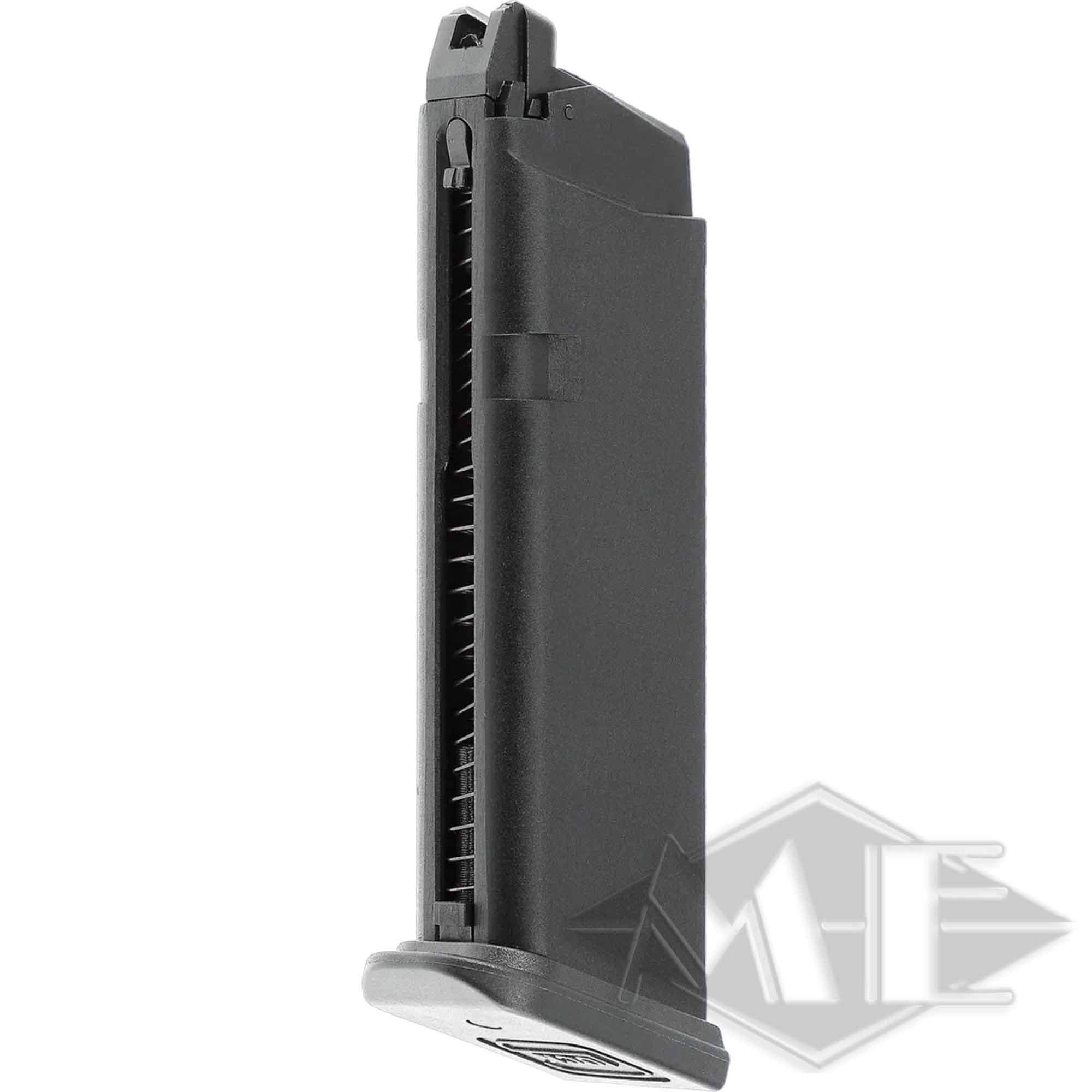 Umarex Airsoft Glock Magazin cal. 6mm für "GLOCK 17 Gen5 MOS" GBB Pistolenmagazin, schwarz, Kunststoff, Federzuführung