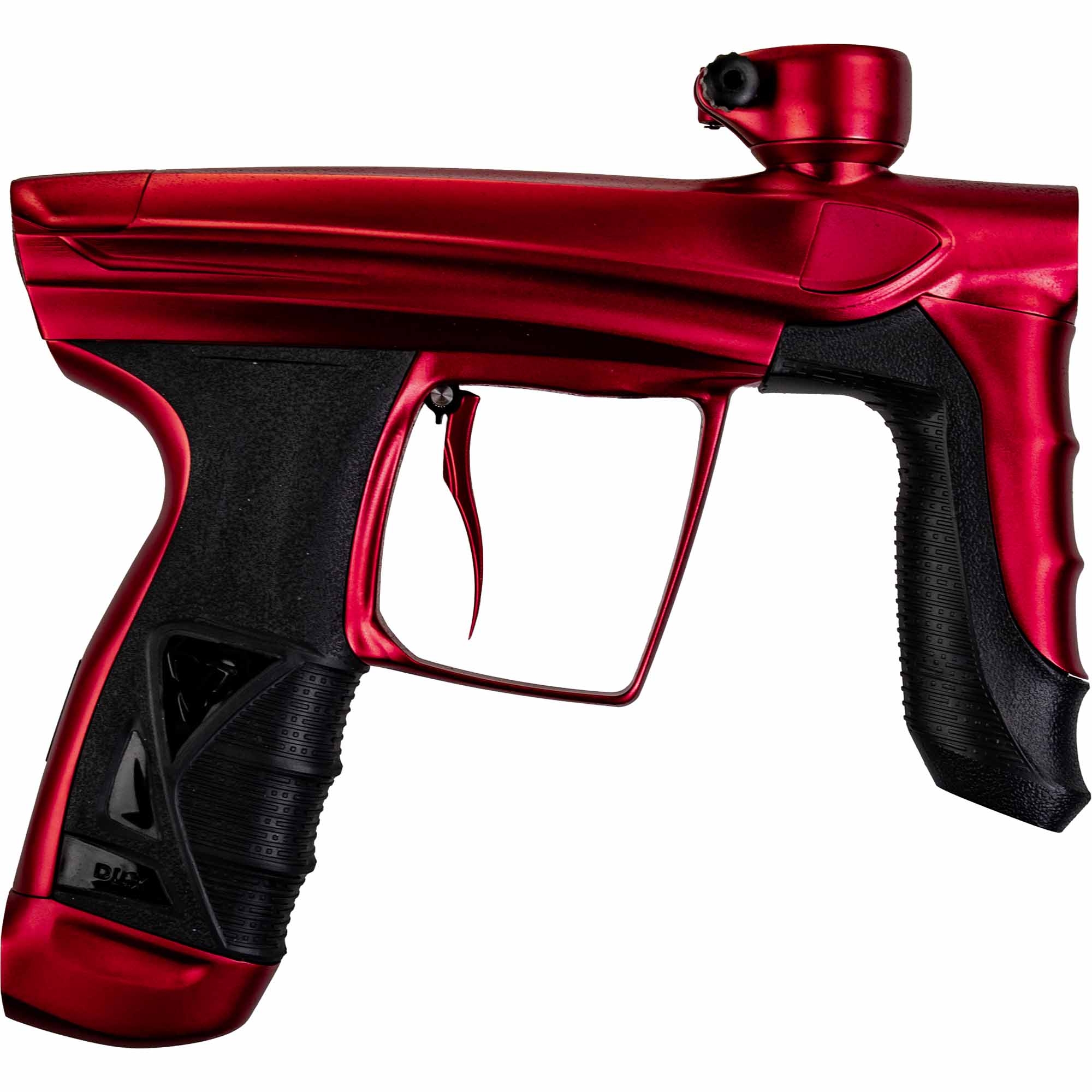 DLX Luxe® AIRE Markierer, rot matt Farbiges Spraygerät, Paintball Pistole, Rot-Schwarz, Triggergriff, Druckluft-Werfer