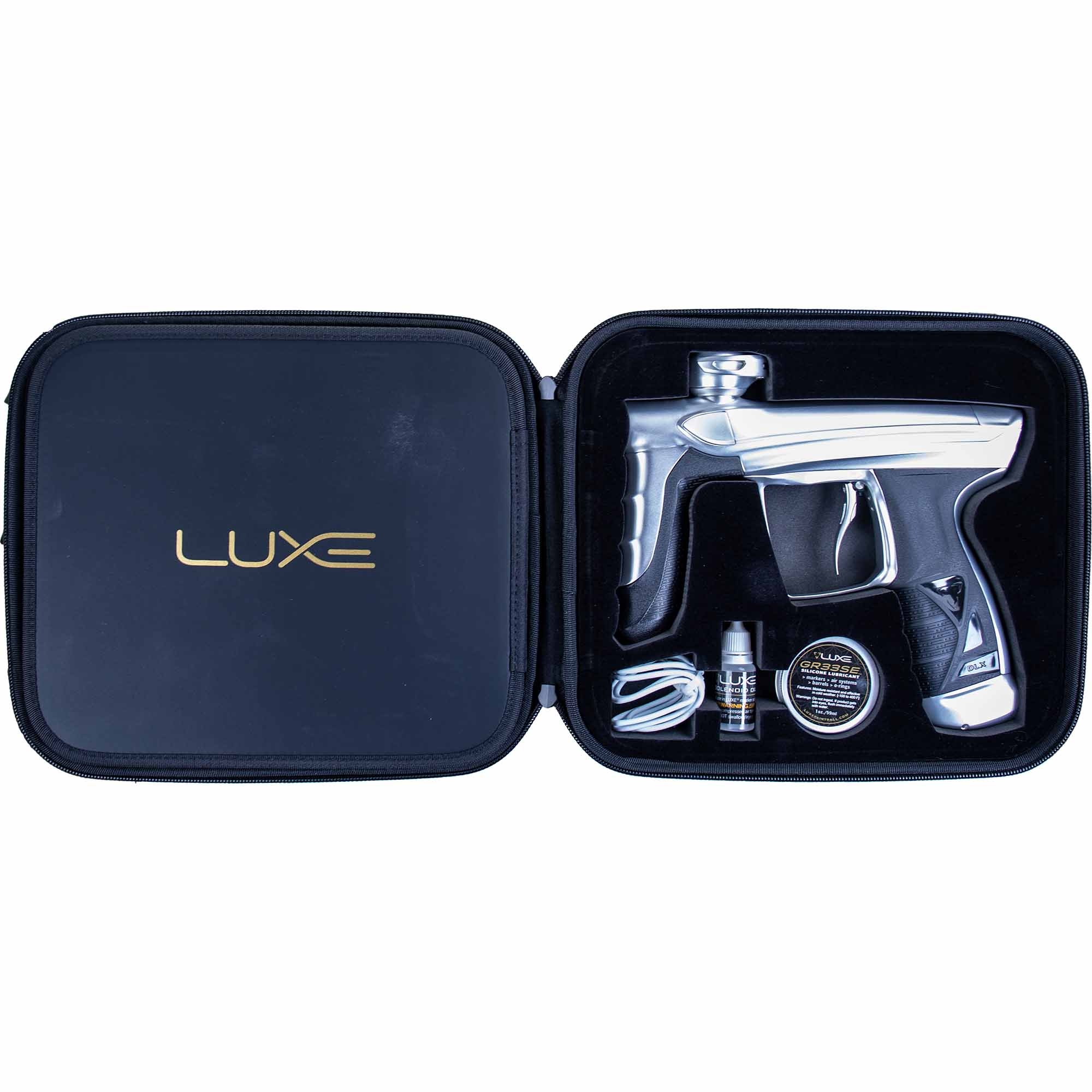 DLX Luxe® AIRE Markierer, weiß matt airbrush, gun, kit, case, powder