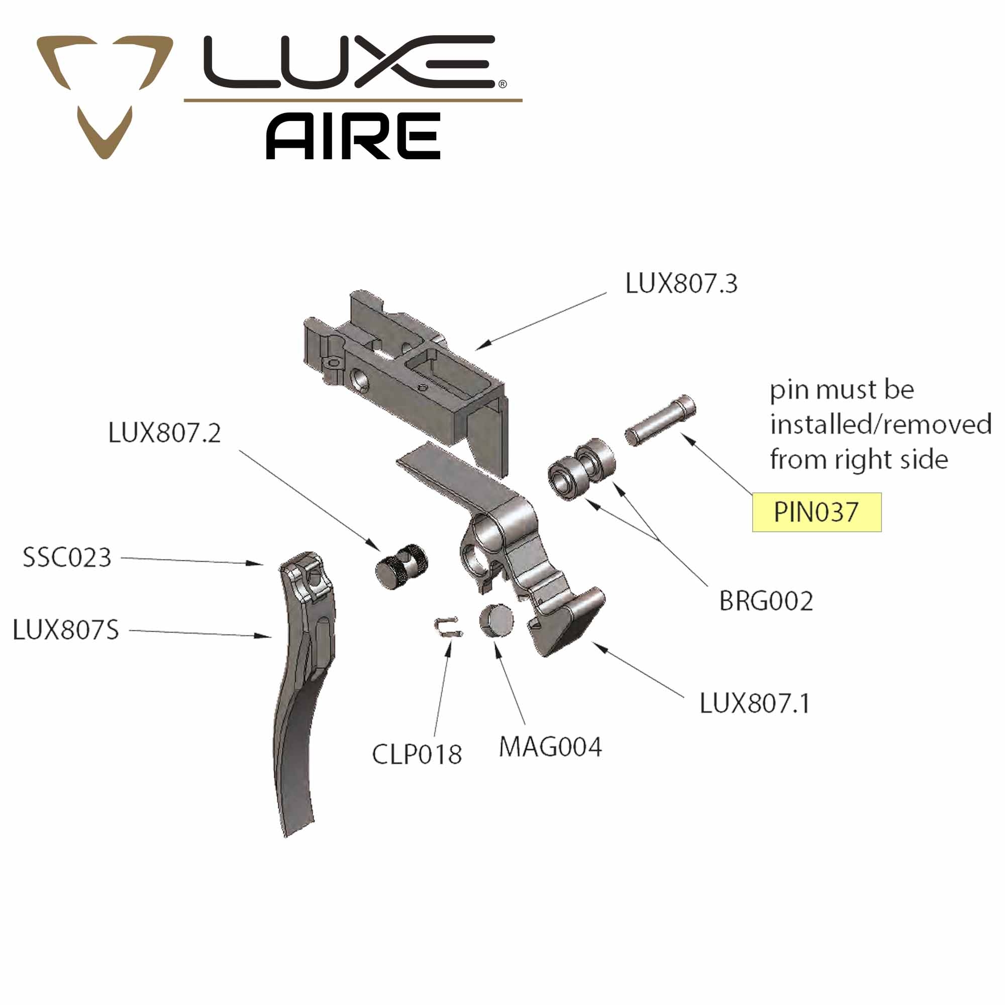 Bremshebel, Elektronikteil, Schalthebel, Modellbau-Teil, LUXE-AIRE-Komponenten