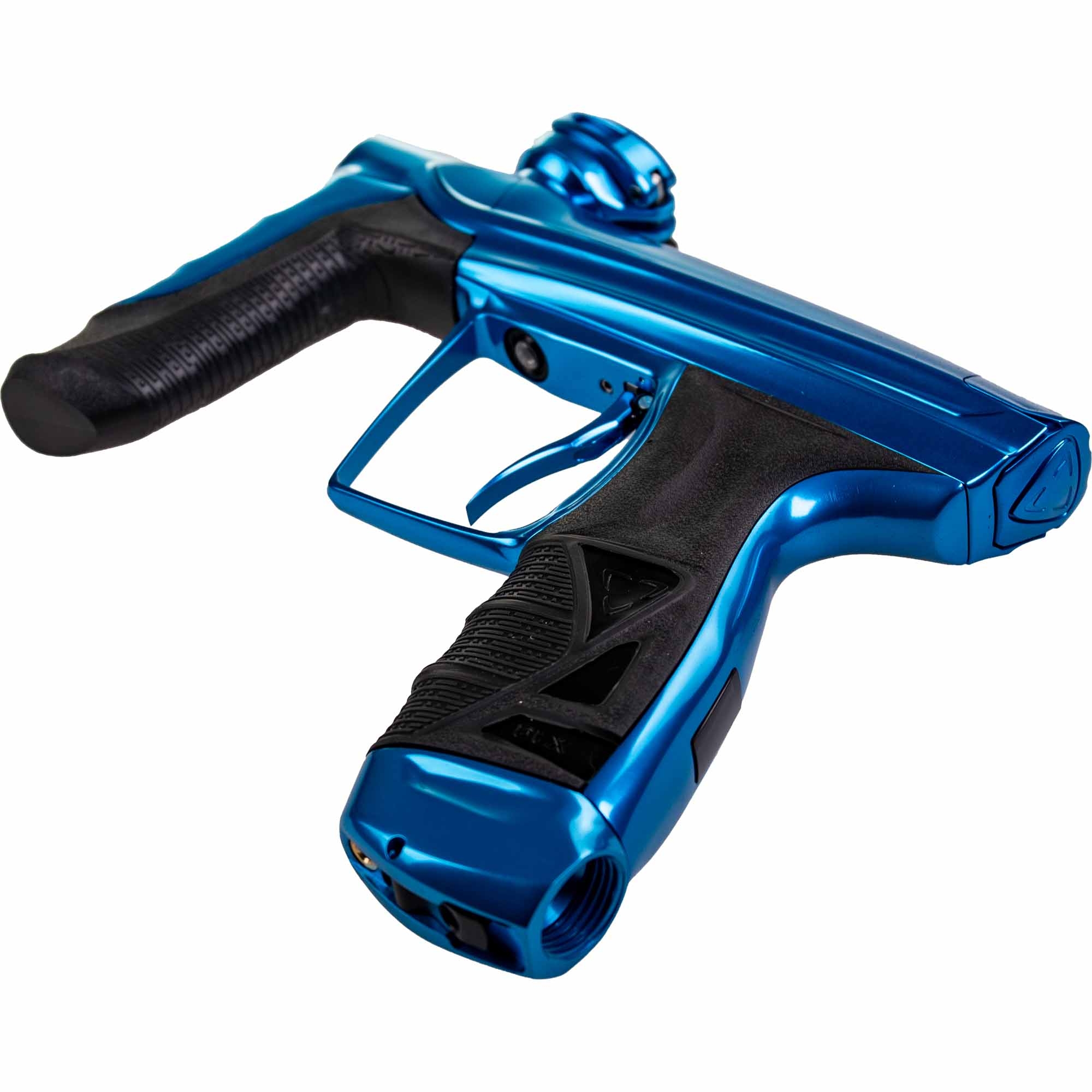 DLX Luxe® AIRE Markierer, blau poliert Paintballpistole, blau, Griff, Auslöser, Pulverlackierung