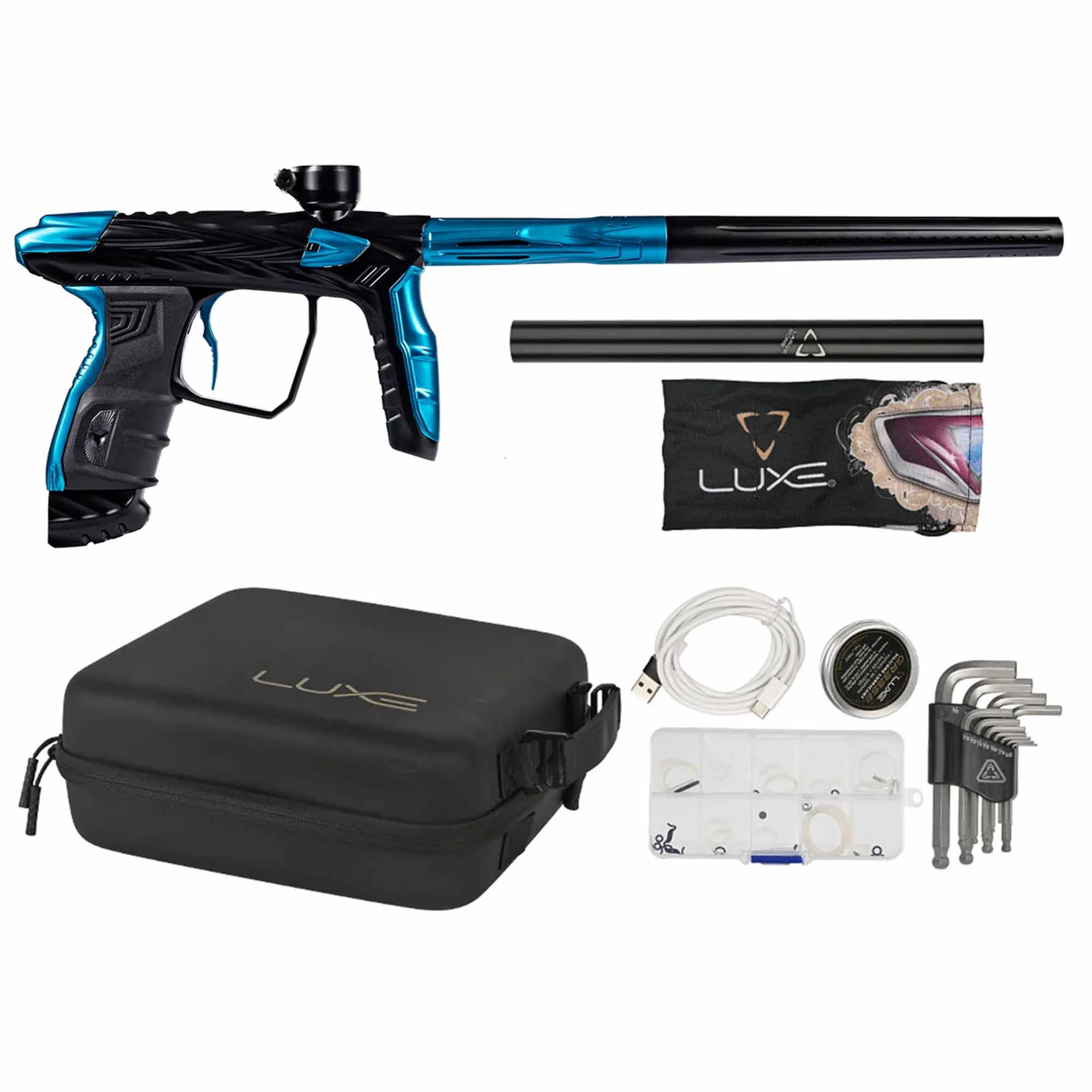 HK Army DLX Luxe® IDOL "SHREDDER" Markierer, schwarz/blau Feuerwaffe, Waffe, Pistole, Gewehr, Handfeuerwaffe