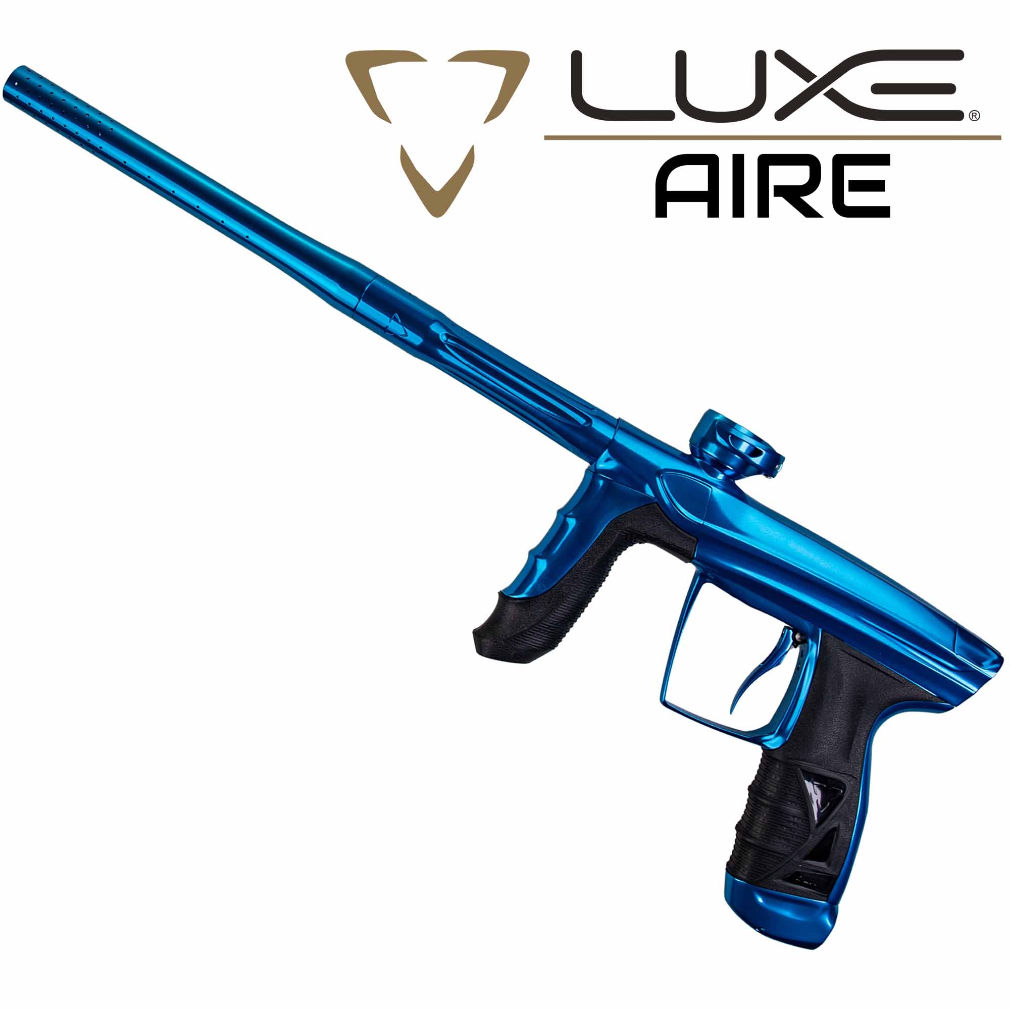 paintball marker, blauer Lack, luftdruck-Kanus, Griff aus Kunststoff, langen Lauf