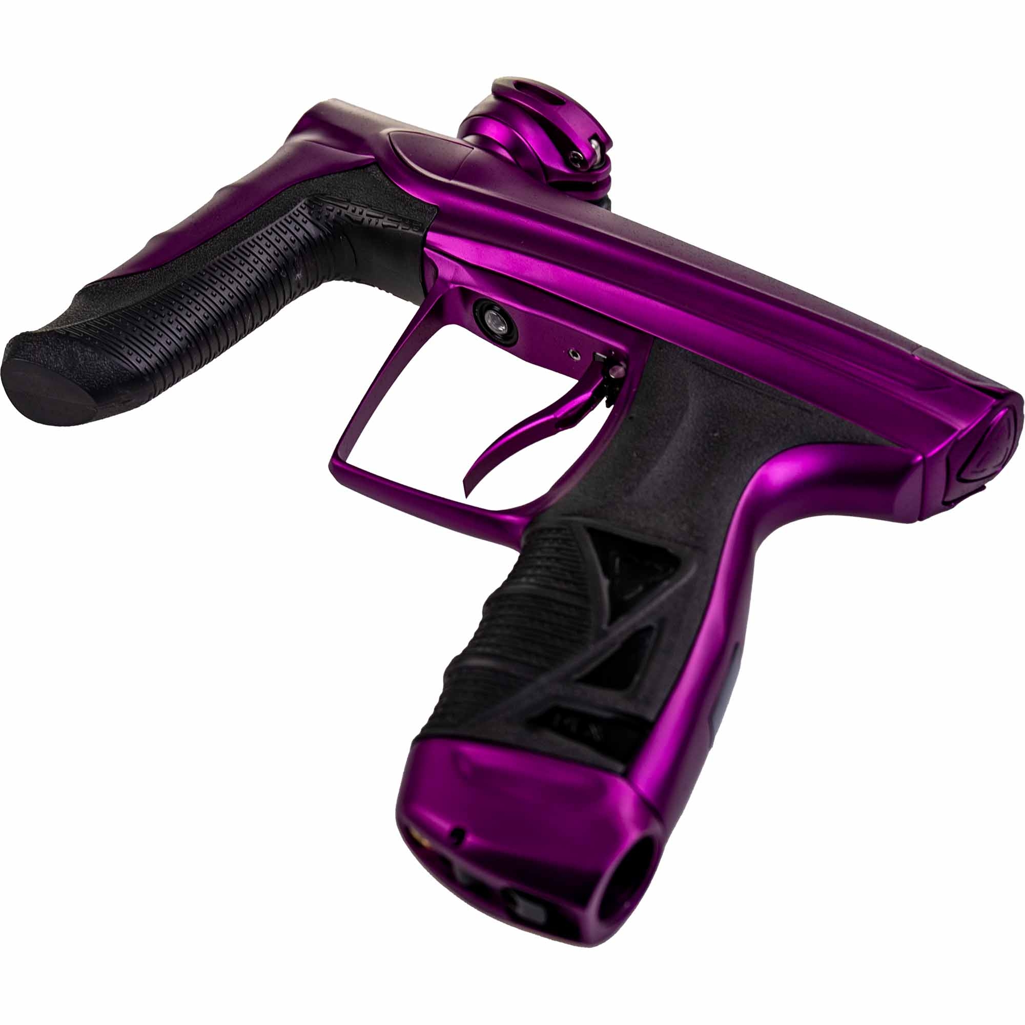 DLX Luxe® AIRE Markierer, lila matt Paintball-Pistole, Lila Farbe, Grifnstruktur, Auslöserschutz, CO2-Griff