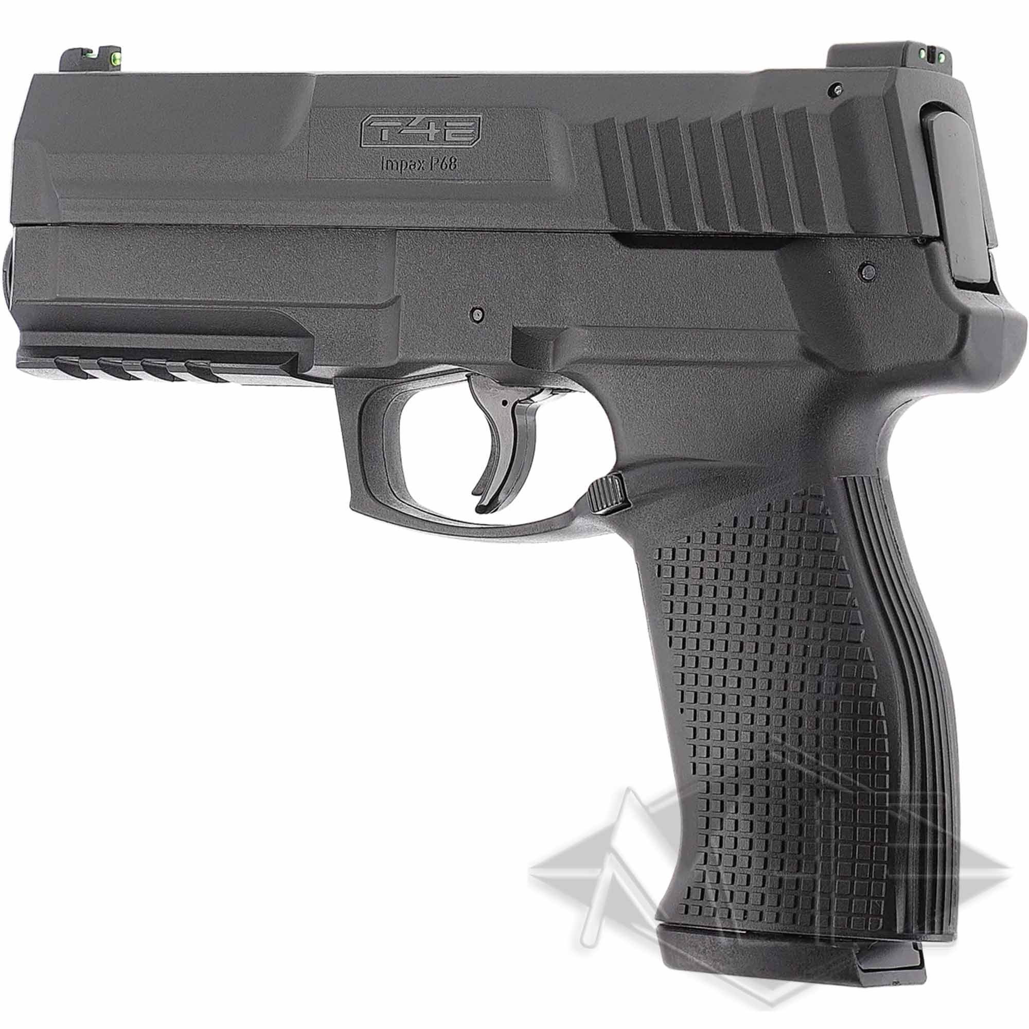 Umarex T4E Impax P68 Set Pistole, Handgun, Polymerrahmen, Dunkelgrau, Kompakt