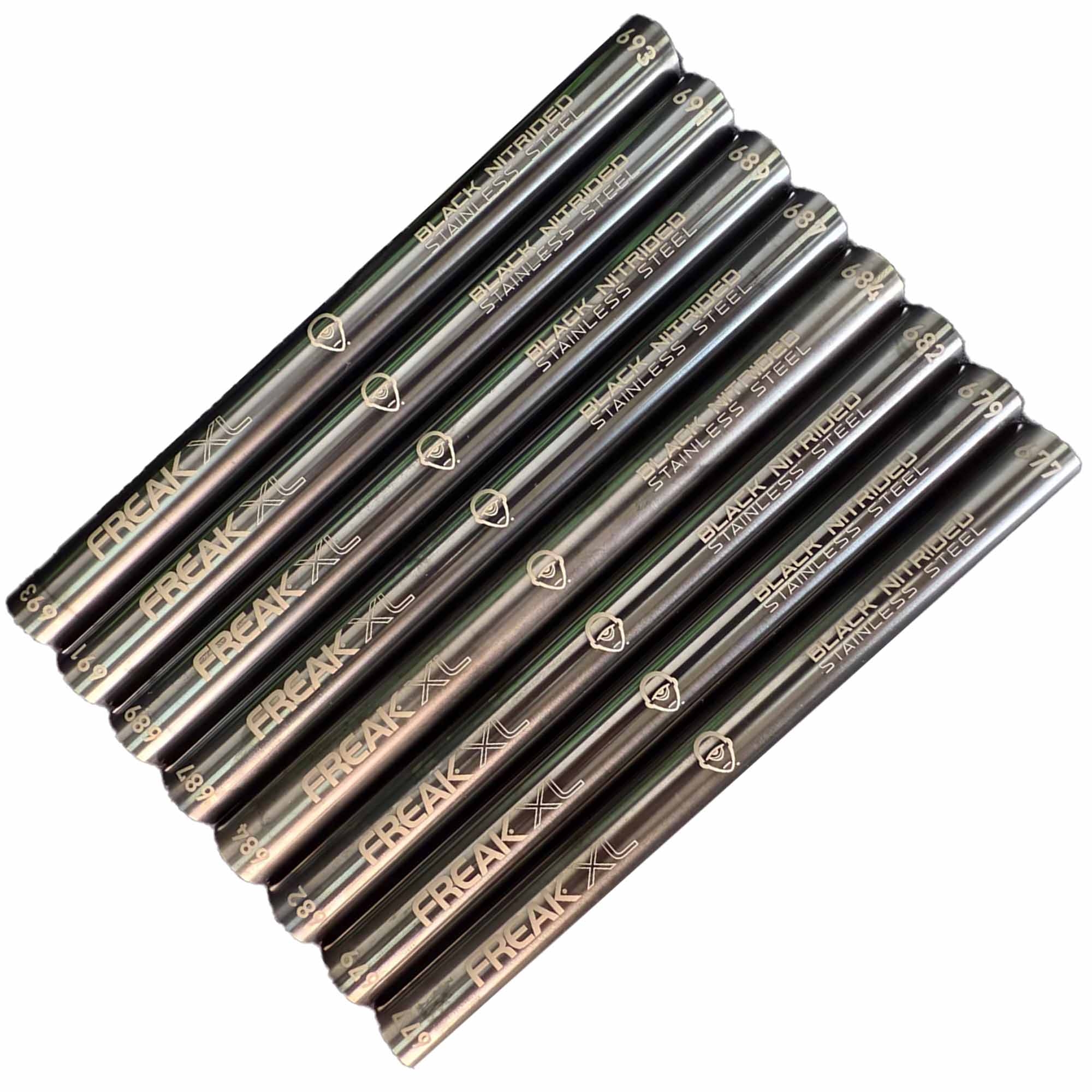 GOG Freak XL Hülsen Set, 8 Edelstahl Hülsen "Black Nitrided" + Koffer 2023 Stahl, Armbanduhr