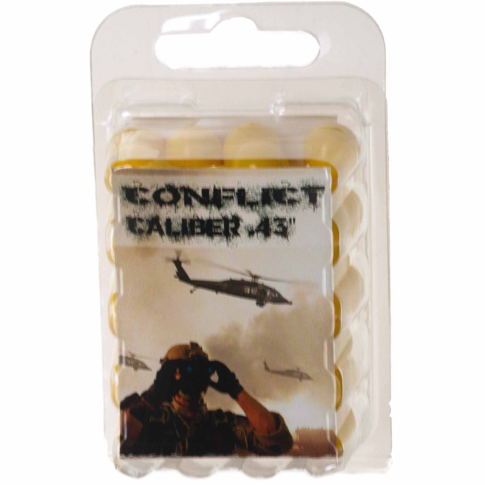Conflict "Caliber .43" Paintballs, 50 Stück Conflict "Caliber .43" Paintballs, 50 Stück