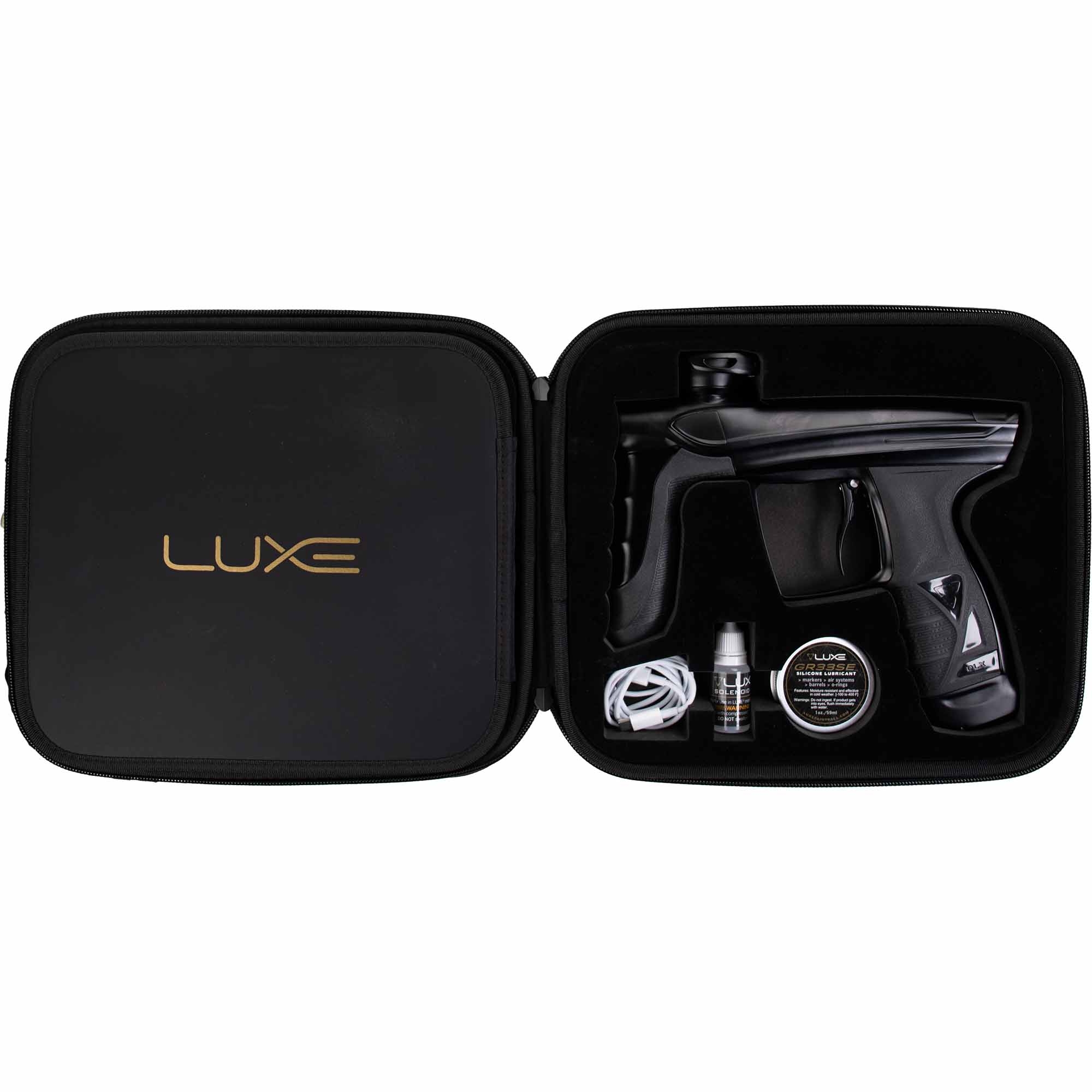 DLX Luxe® AIRE Markierer, schwarz matt Feuerwaffe, Waffe, Pistole, Handfeuerwaffe