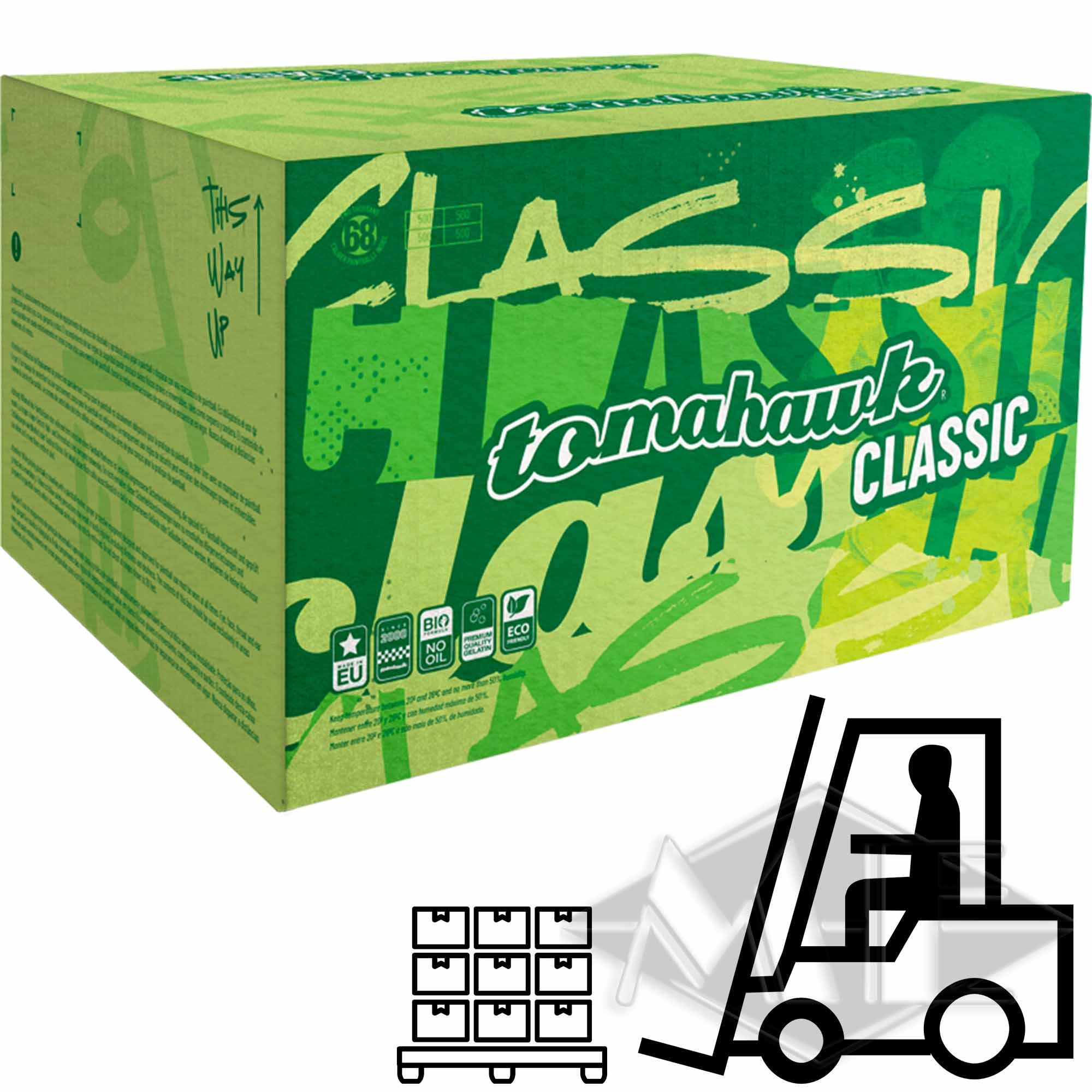 Grüne Verpackung, Tomahawk, Classic, Hawaiianisches Getränk, Verpackungskarton