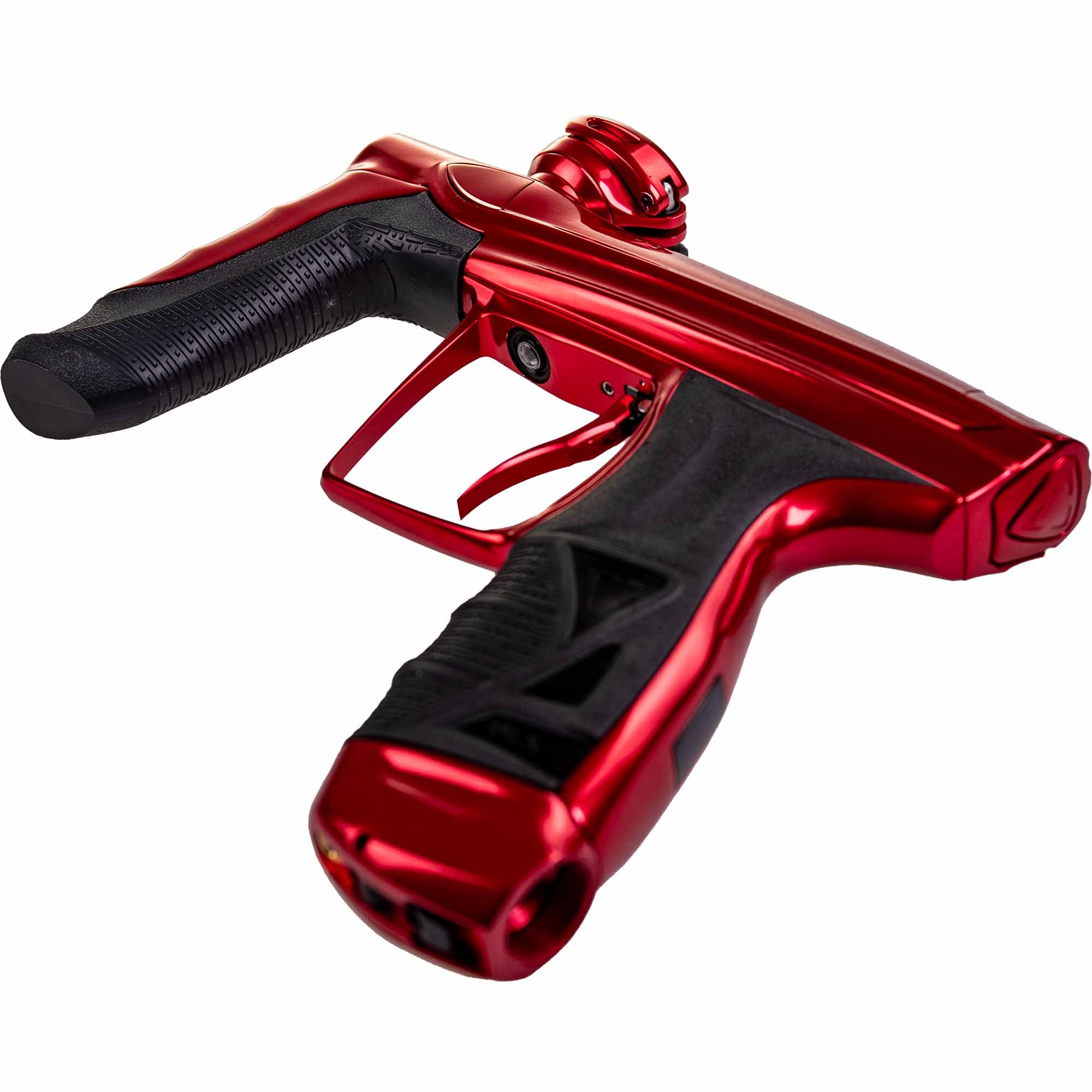 DLX Luxe® AIRE Markierer, rot poliert Paintball-Pistole, rote Farbe, Griff, Auslöser, Gas-/CO2-Antrieb