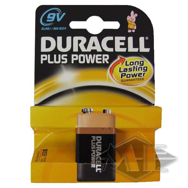 9V Block Duracell Plus Power 9V Block Duracell Plus Power