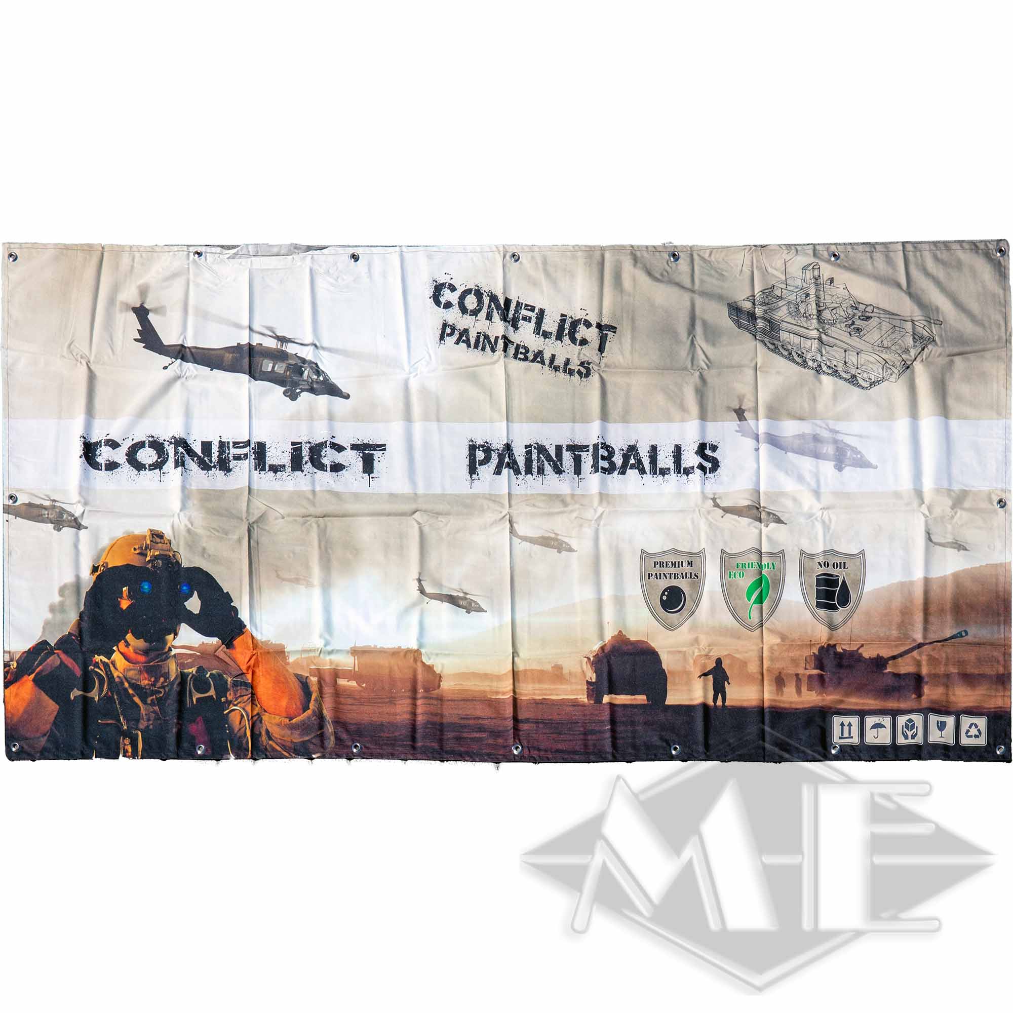 Groß-Banner "Conflict Caliber" 292 x 139cm