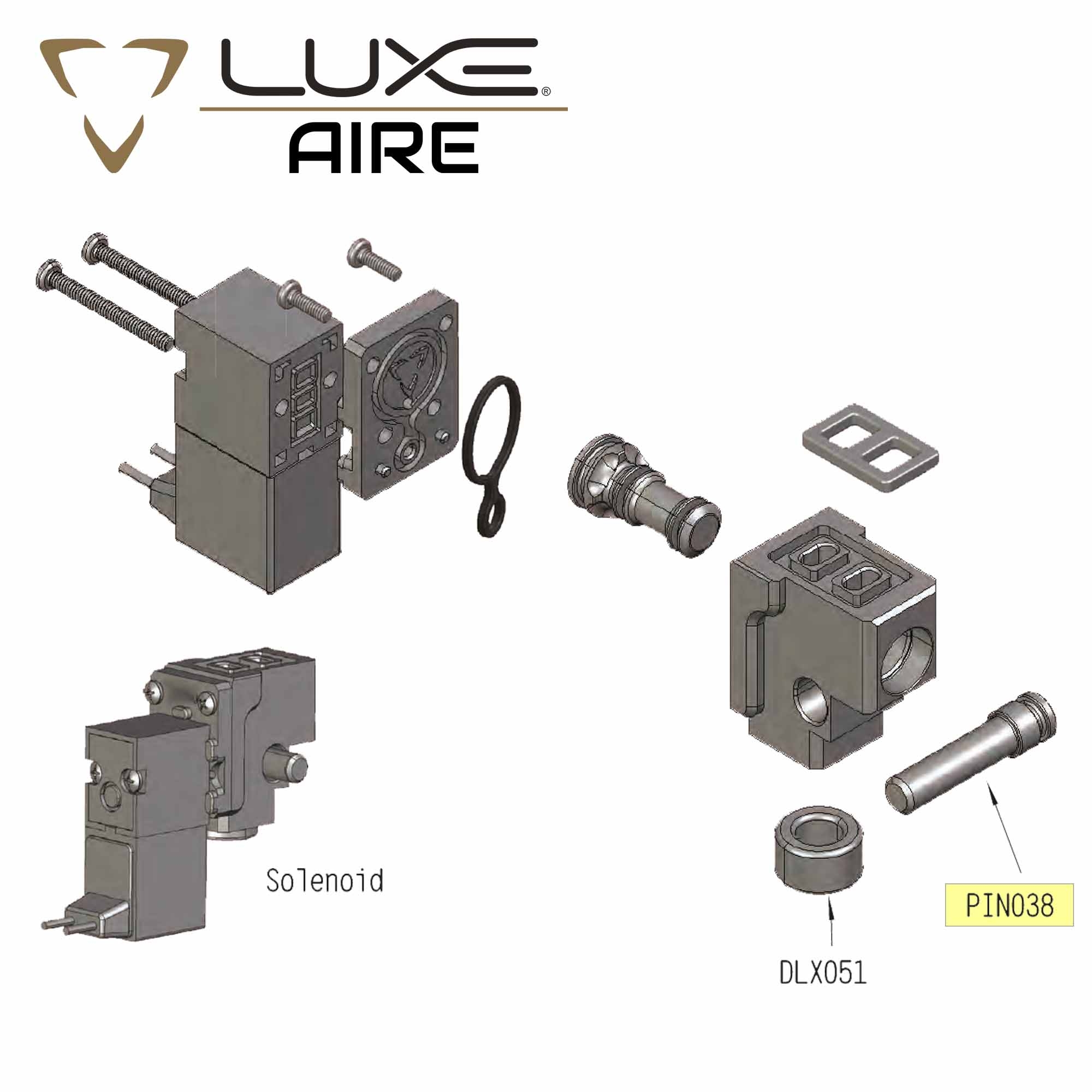 solenoid, ventil, baugruppe, dichtung, ring