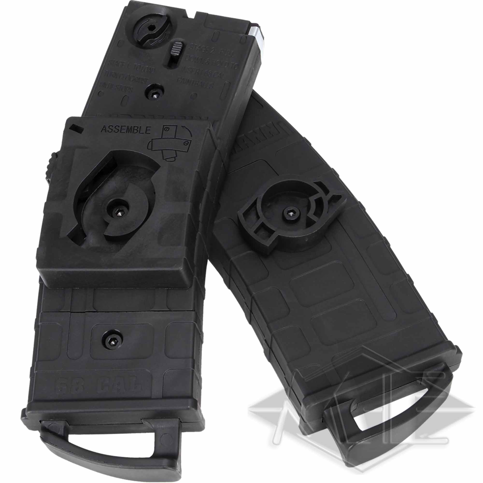 Tippmann TMC Magazin mit Magazinverbinder, schwarz - 2er Pack Tippmann TMC Magazin mit Magazinverbinder, schwarz - 2er Pack