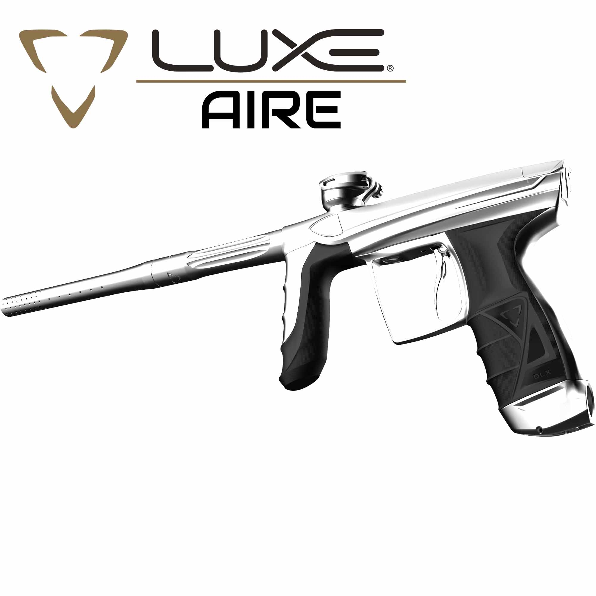 DLX Luxe® AIRE Markierer, weiß matt Feuerwaffe, Waffe, Pistole, Gewehr, Handfeuerwaffe