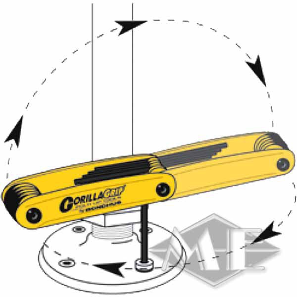 Bondhus GorillaGrip Klapphalter HF9S, zöllig, 9-teilig