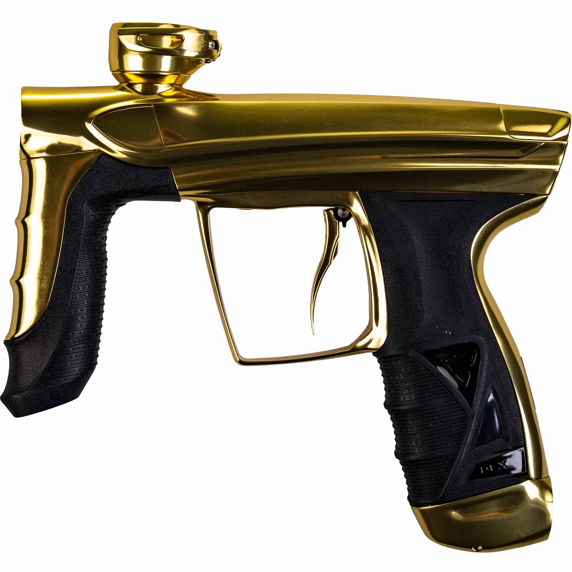 DLX Luxe® AIRE Markierer, gold poliert Paintball-Waffe, Goldfarbig, Sportausrüstung, Auslöser-Griff, Gasbetrieben