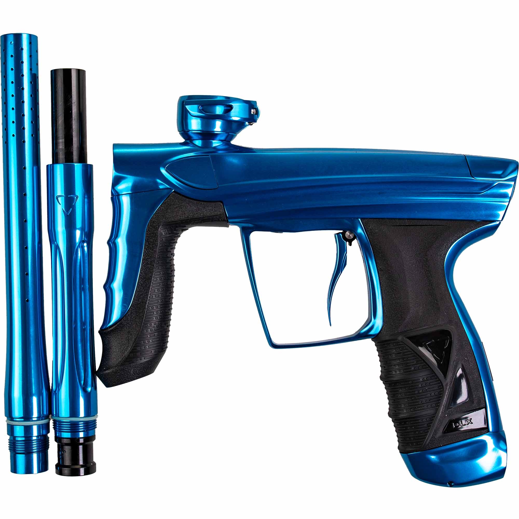 DLX Luxe® AIRE Markierer, blau poliert Paintball-Pistole, Marker, Blau, Griff, Lauf