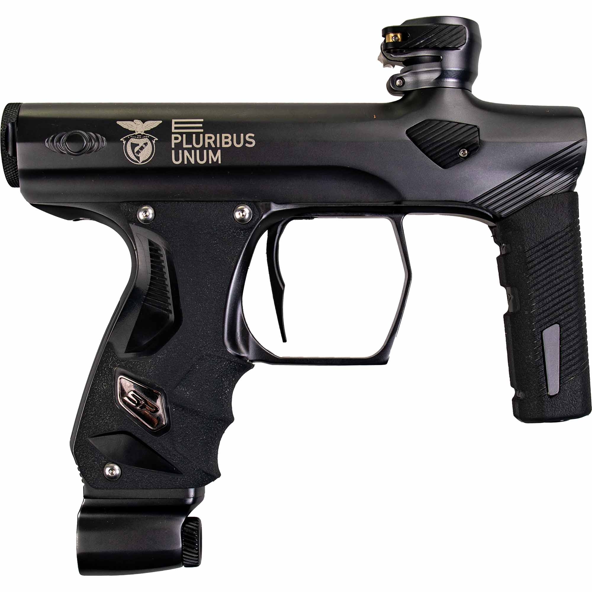 SP Shocker® ERA Markierer "e pluribus unum", grau matt Paintball-Pistole, Griffstück-Pistole, Schwarz, Metall, Düse
