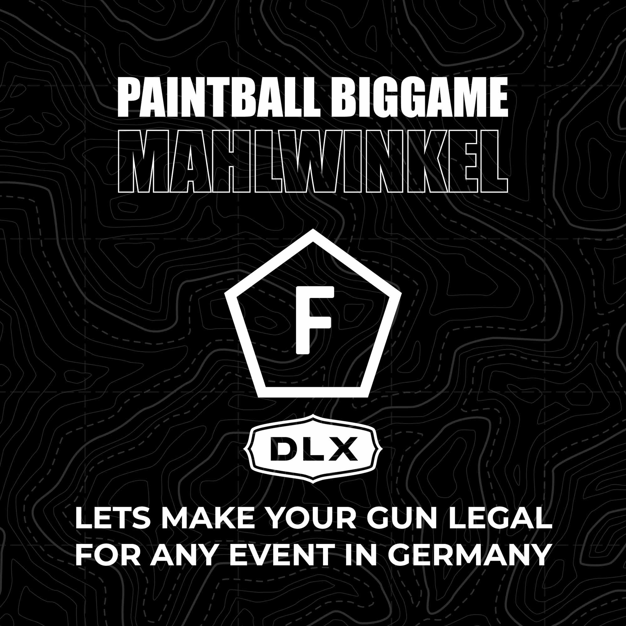 BigGame Mahlwinkel Markiererzulassung Prüfung (F-Kennzeichen) Werbung, Plakat