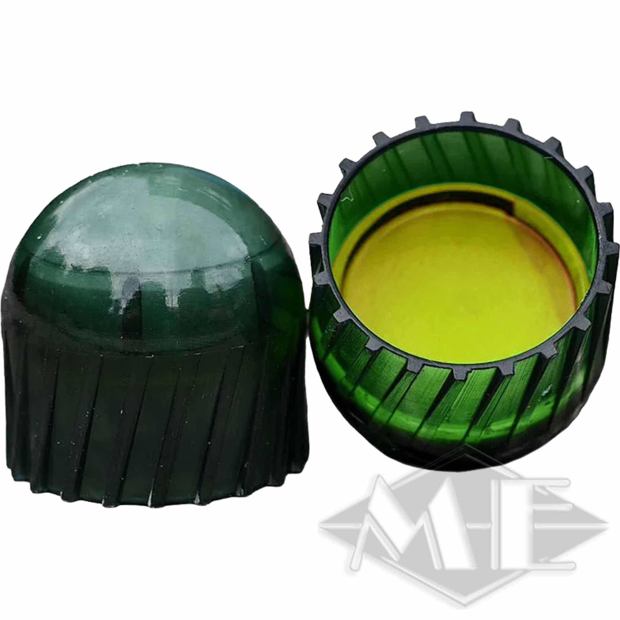 HS Projectiles cal.68, 600er Kiste Kappe, Aluminiumkappe, Grün, Gartenwerkzeug, Kappenverschluss