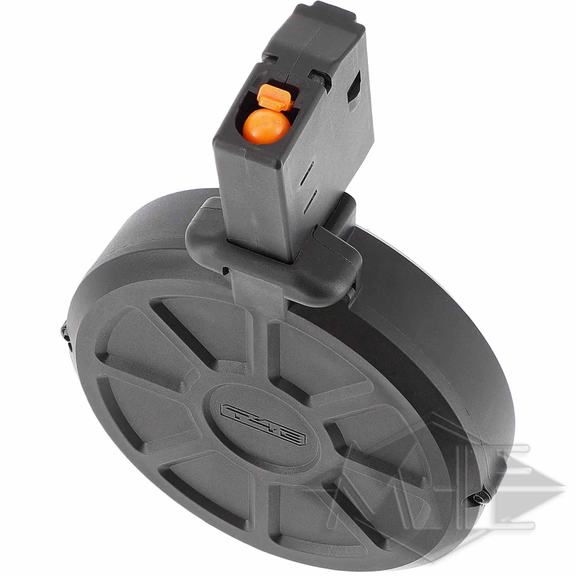 Umarex T4E Trommelmagazin für TC 68, cal. 68, 40 Schuss Magazin, Magazin-Munition, Magazin-Rund, Kunststoff, Grau