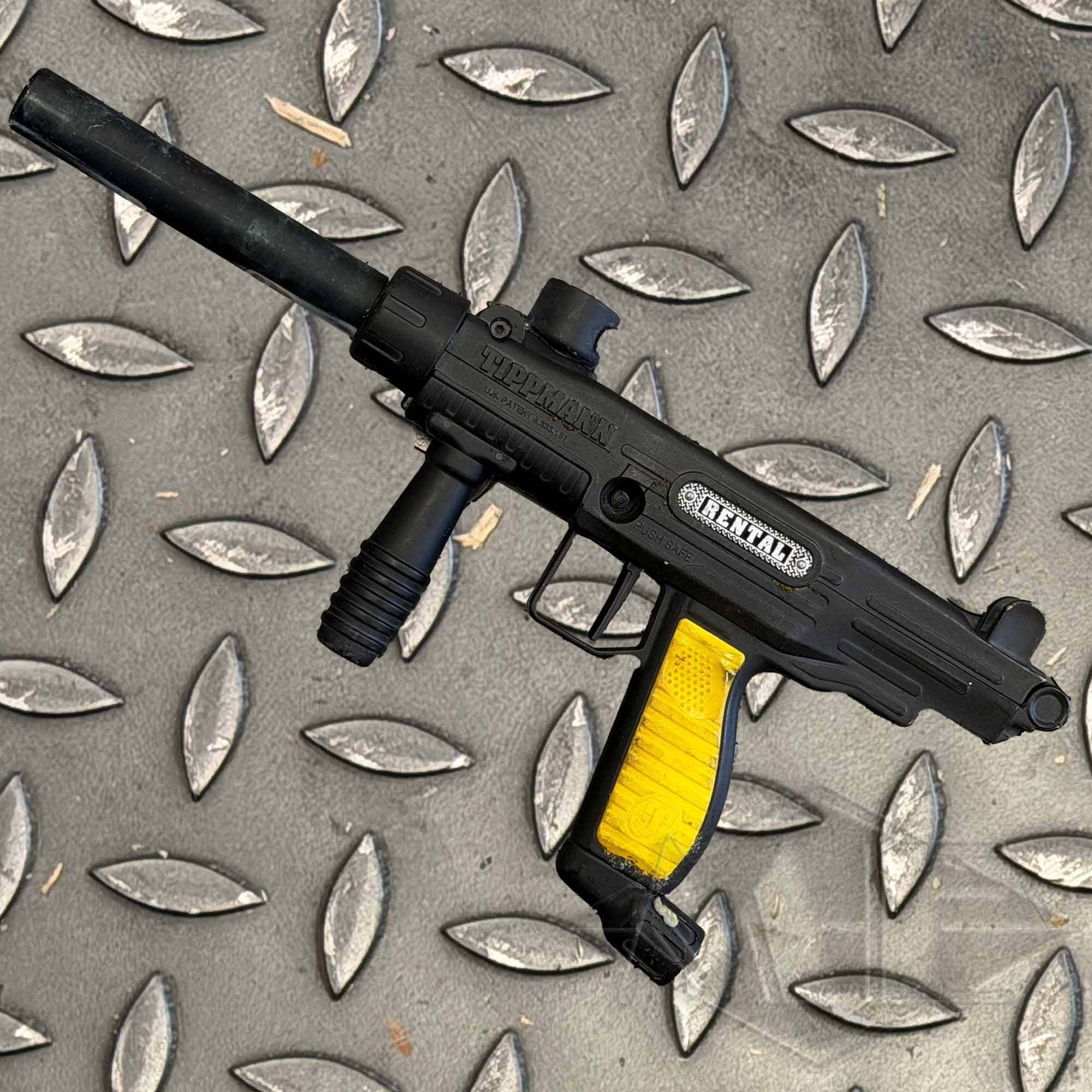 toy, Pistole, Blaster, Gelbe Grifffläche, Schwarz