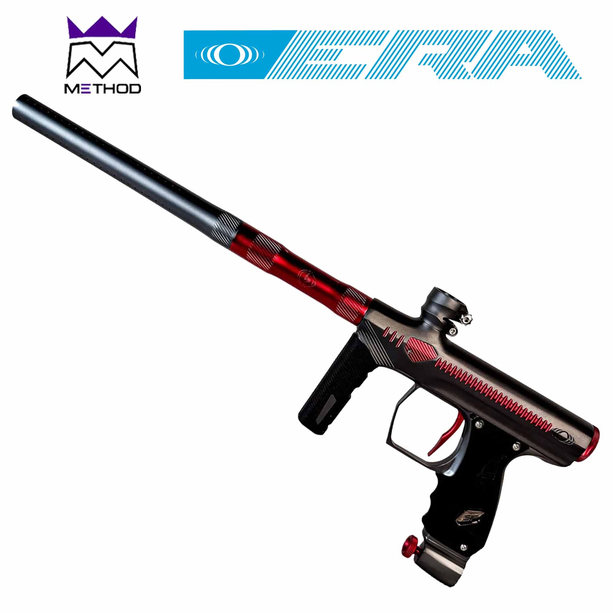 SP Shocker® Method ERA Markierer, schwarz/rot Treibjagte Drauflose?, Pistole?, Paintball Markierer, Red/Schwarz, Halterung Rohrlänge
