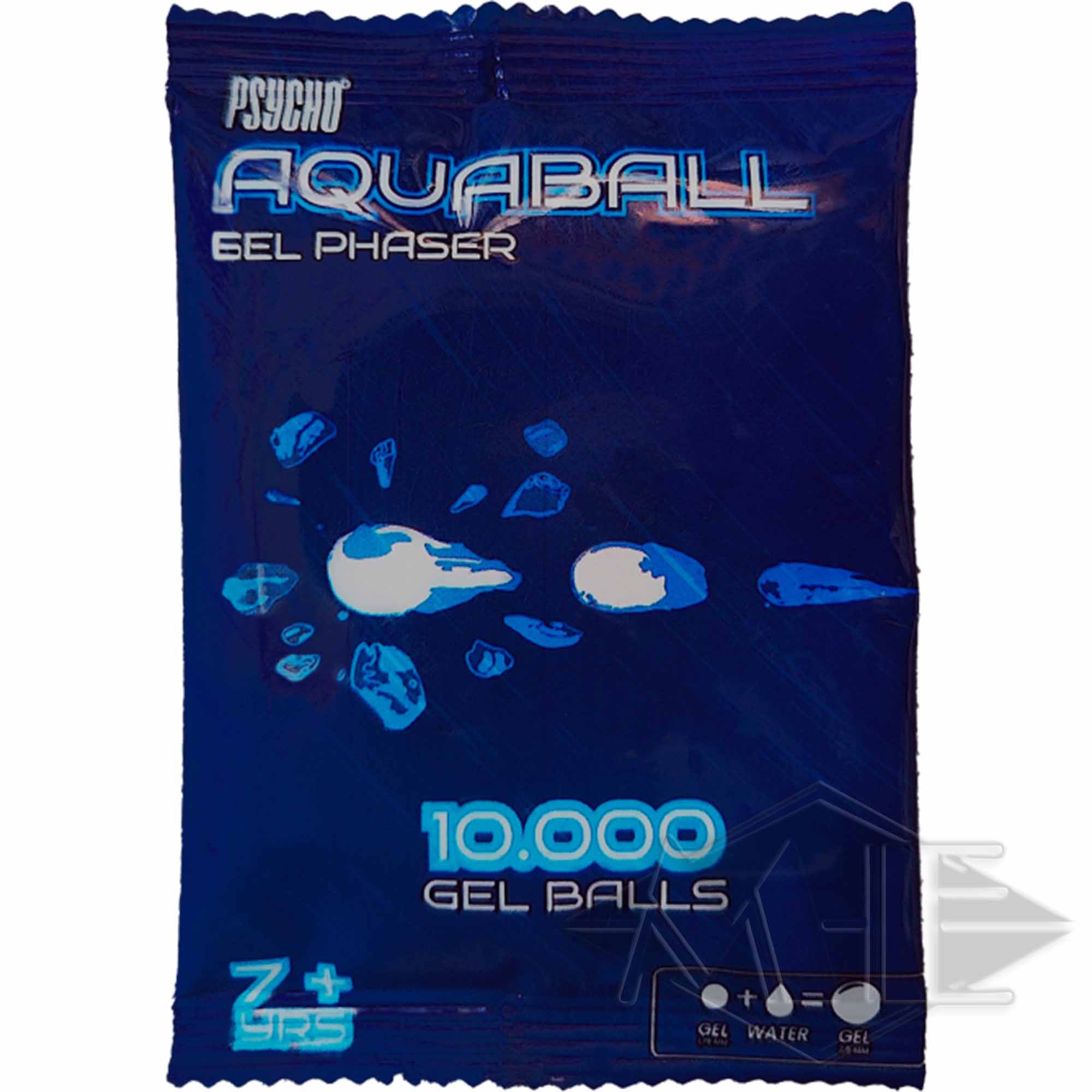 Psycho Aquaball GEL-Blaster/GEL-Phaser Ersatzmunition (blau) Essen, Süßigkeiten