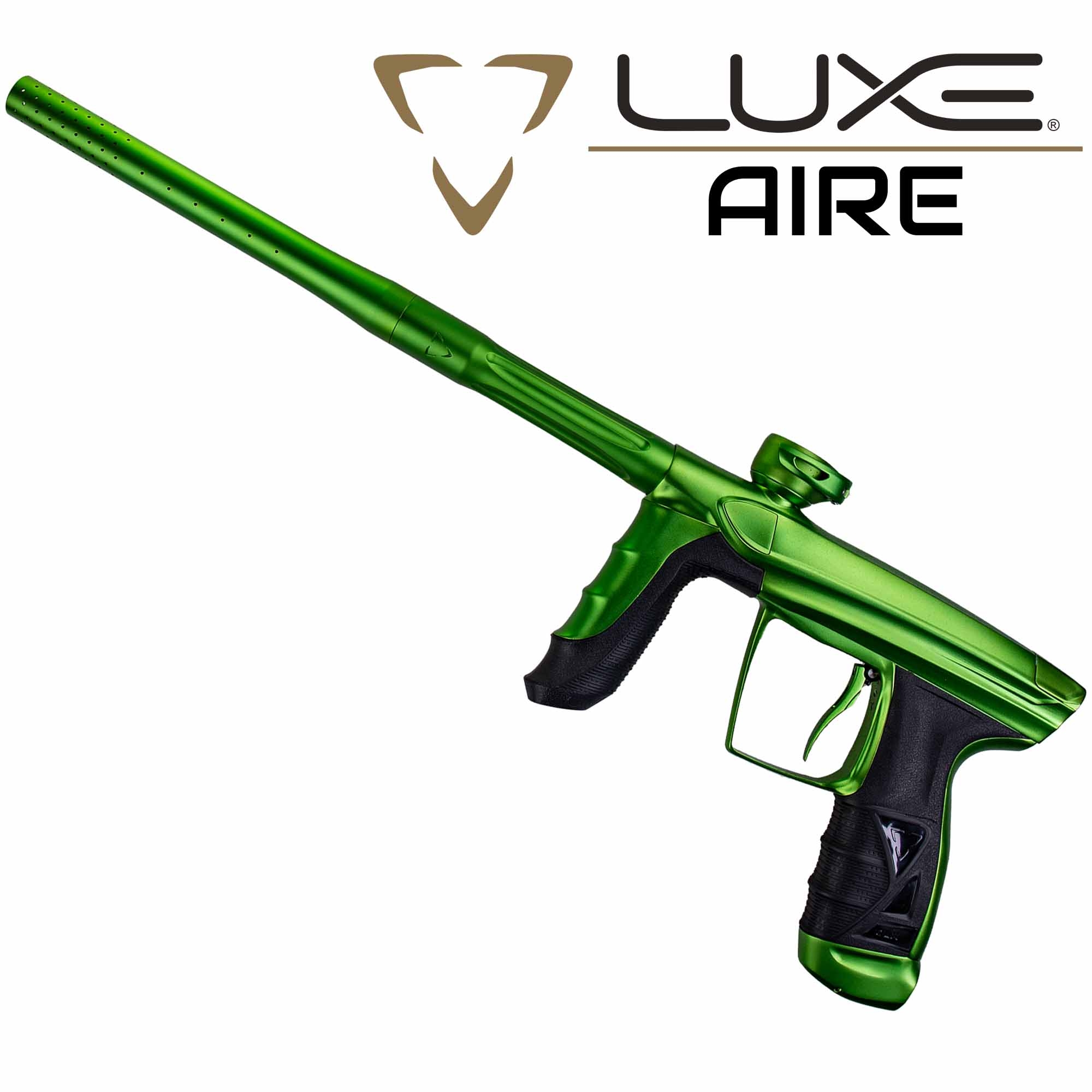 Paintball-Pistole, grün, Pump-Action, Handgriff, Lange Barrel
