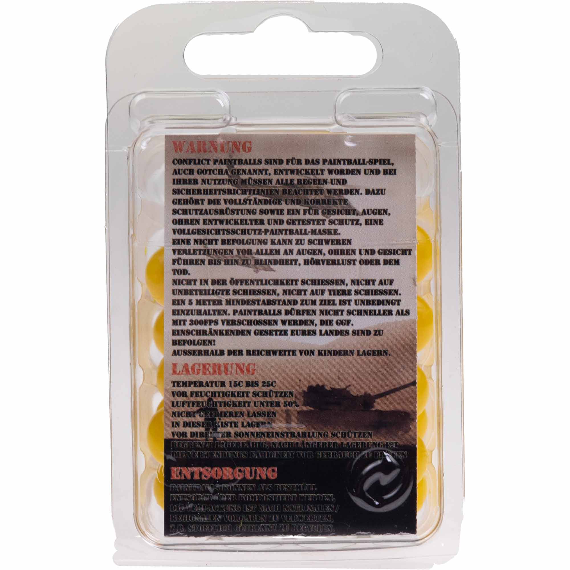 Conflict "Caliber .43" Paintballs, 50 Stück