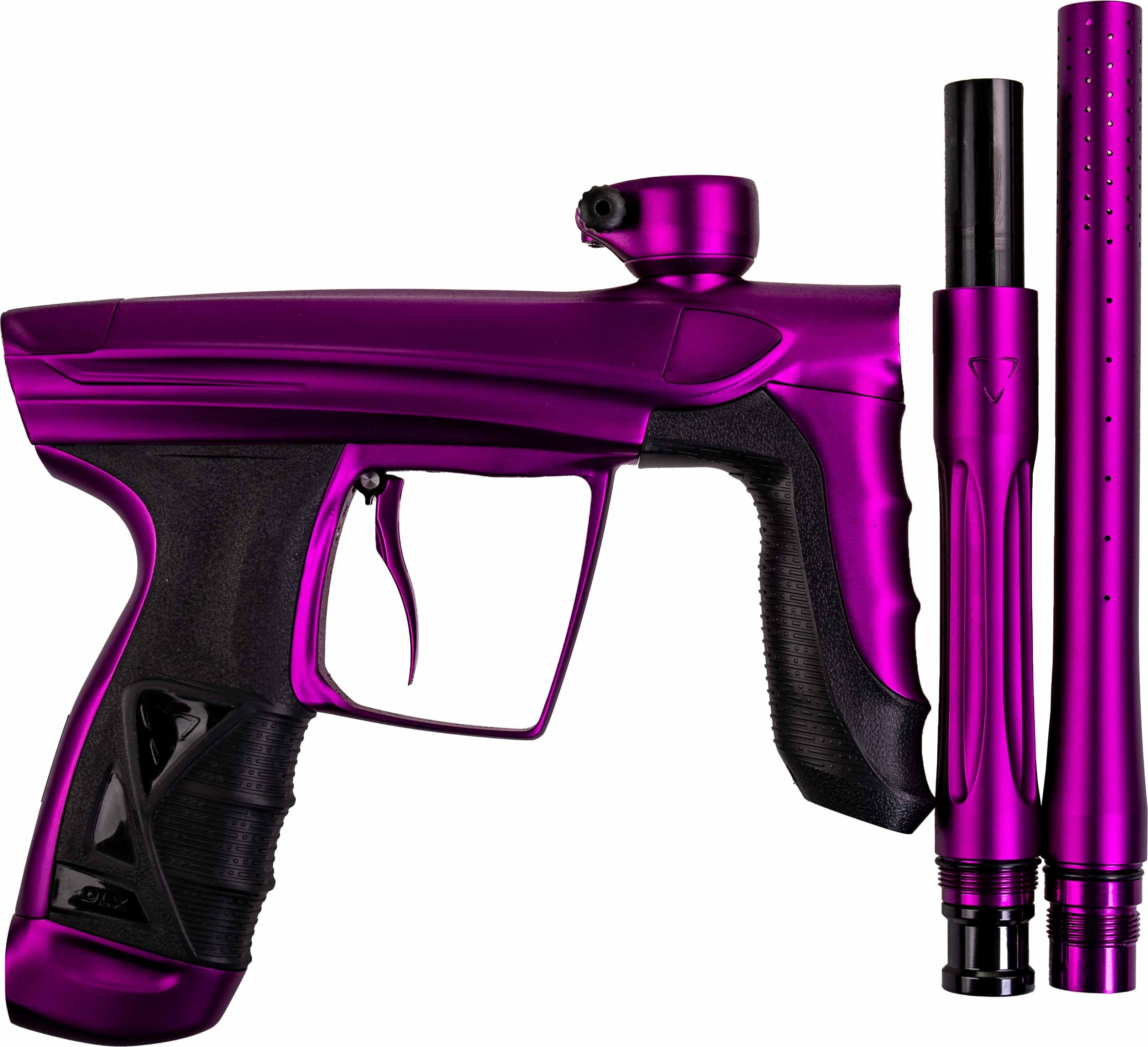 Paintball-Pistole, lila Farbe, Luftgewehr?, modularer Lauf, Vordergriff