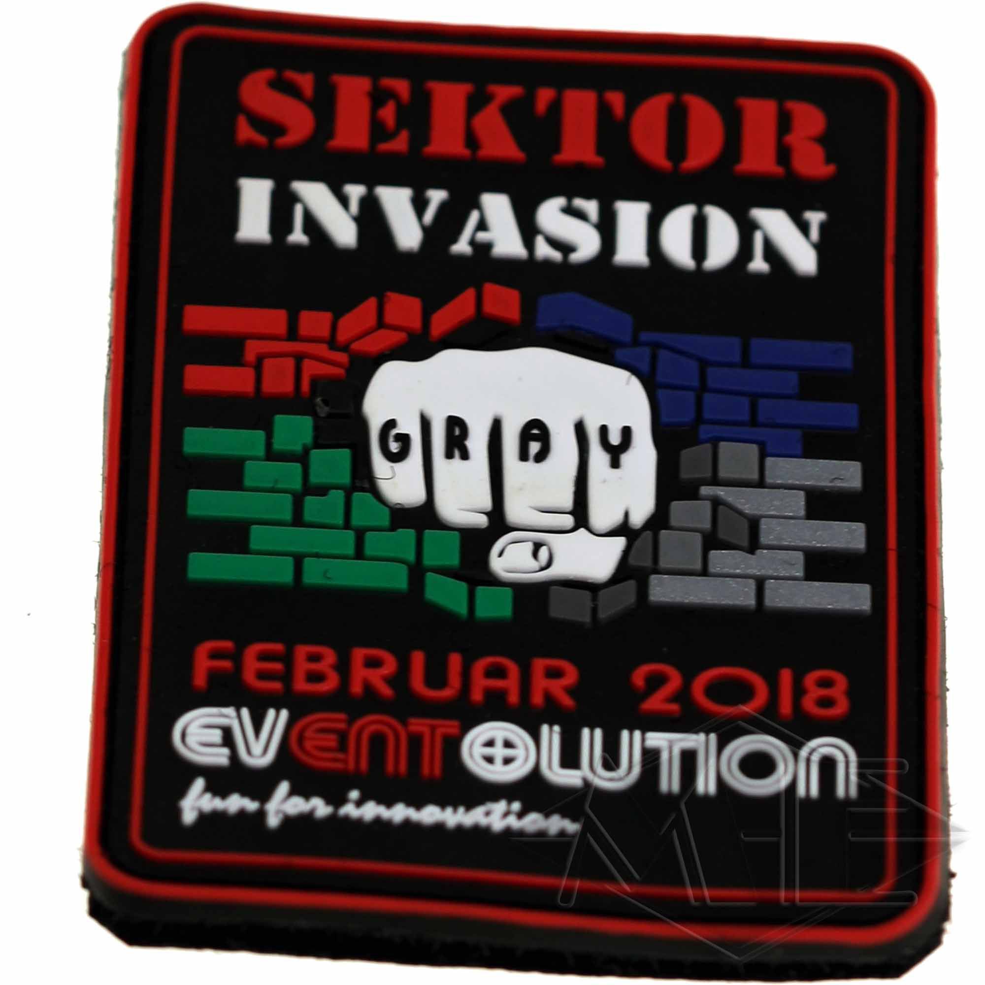 Patch/Klettabzeichen "Sektor Invasion" 2018 Patch/Klettabzeichen "Sektor Invasion" 2018