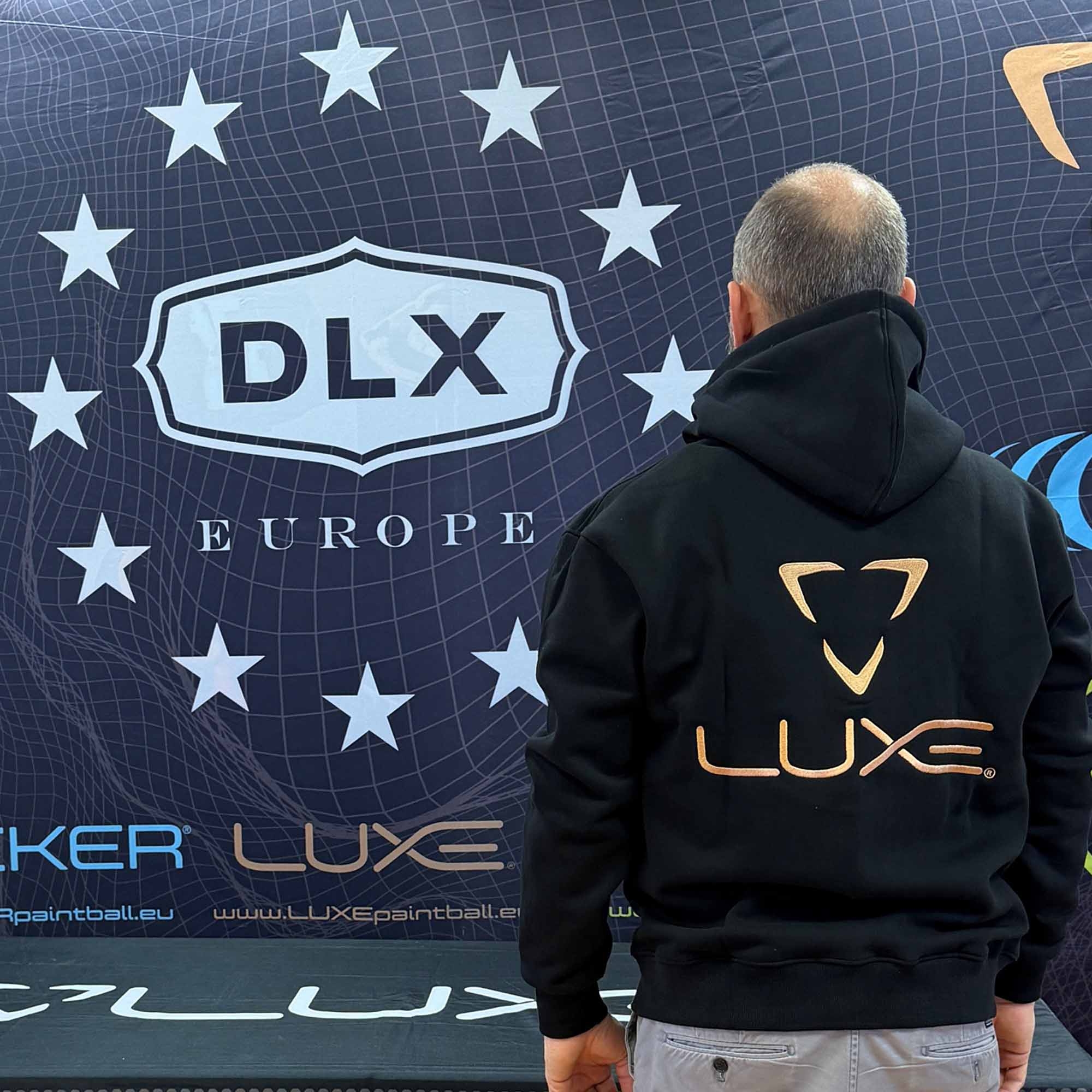DLX Luxe Zip-Hoodie schwarz Hoodie, Sweatshirt, Luxe-Logo, Schwarz, Rückenansicht