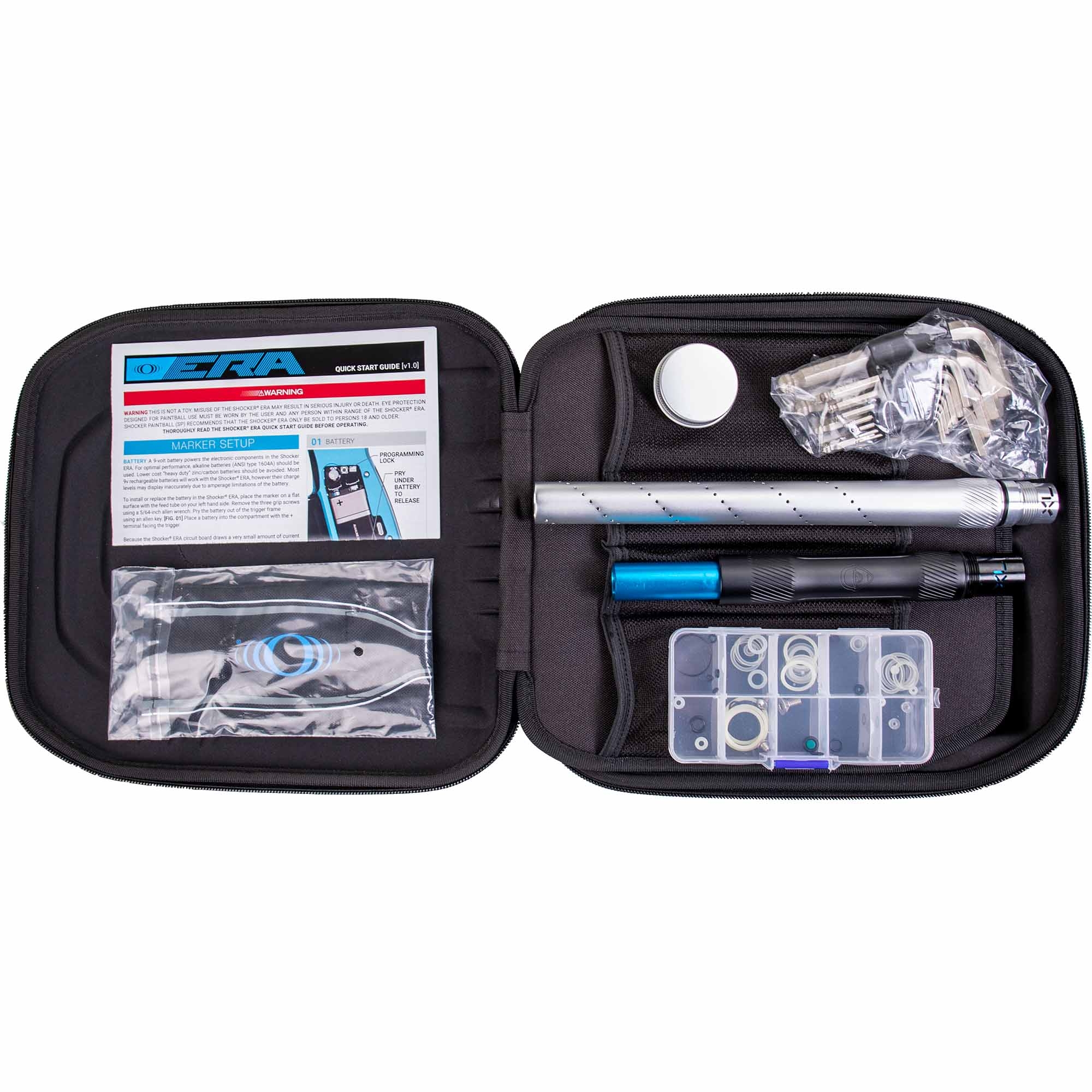 SP Shocker® ERA Markierer "e pluribus unum", weiss matt Tasche, Werkzeugset, Miniaturwerkzeug, Satz, Zubehör