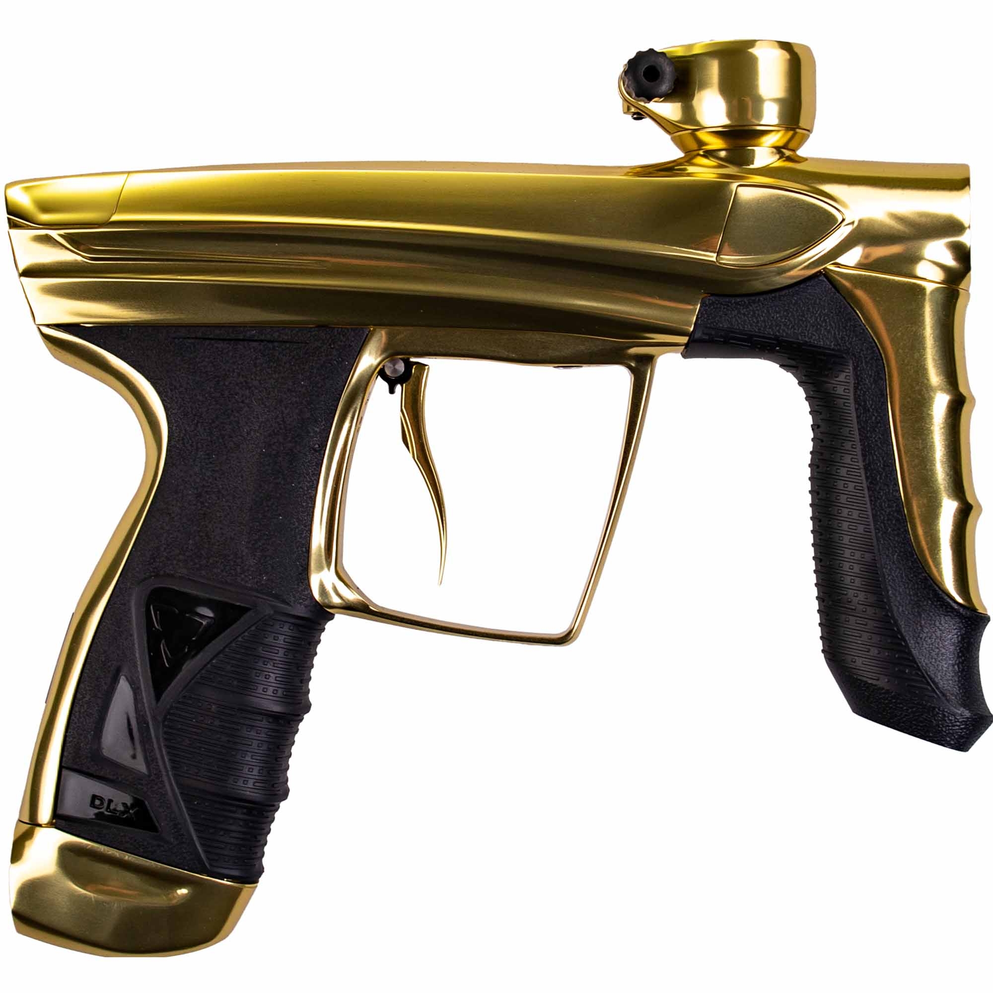 DLX Luxe® AIRE Markierer, gold poliert paintball-markers, golden-color, black-handle, sport-weapon, airgun