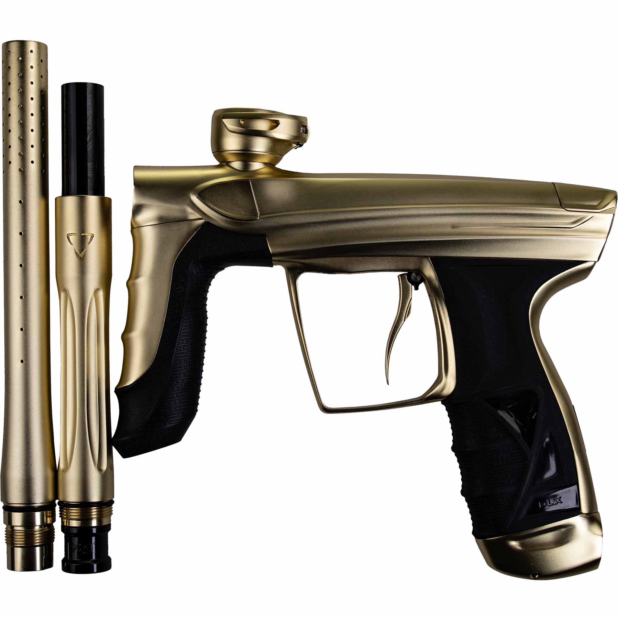 Paintball-Pistole, Marker, Goldene Farbe, Griff, Barrelenset
