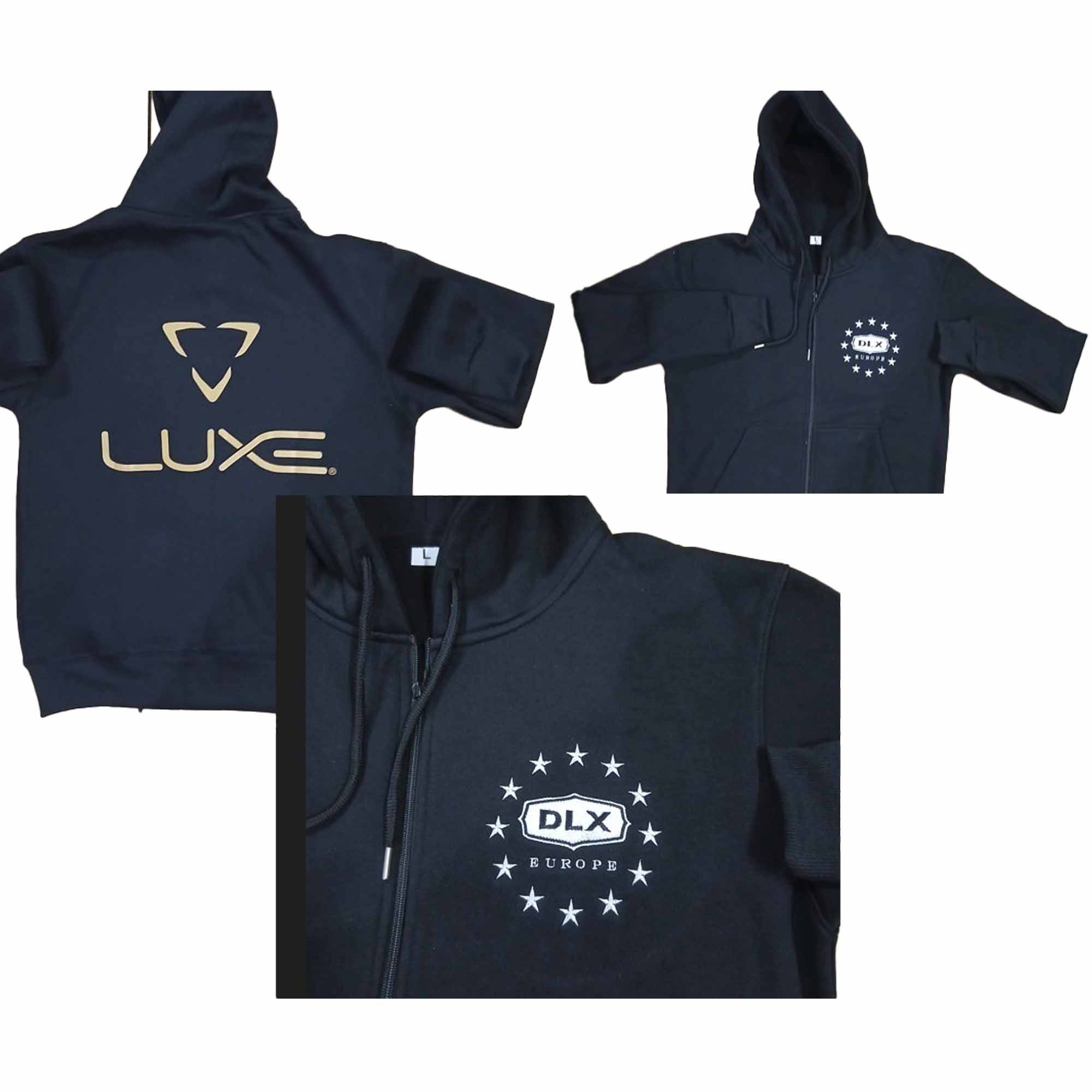 DLX Luxe Zip-Hoodie schwarz Mantel, Kapuze, Pullover, Sweatshirt, Kapuzenpulli