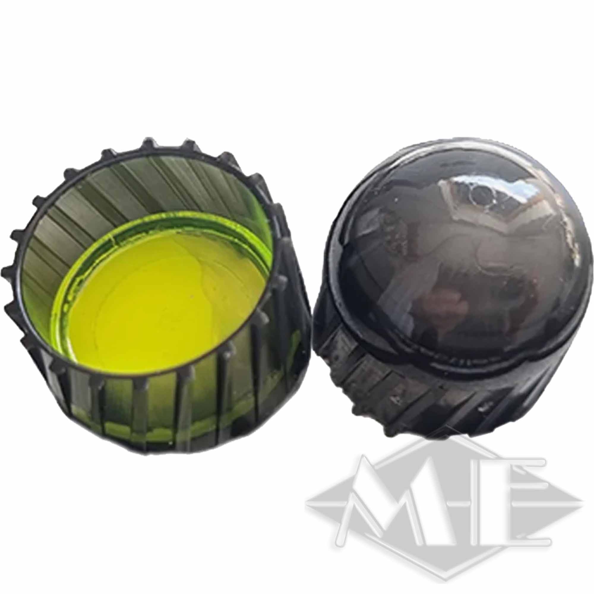 HS Projectiles cal.68, 200er Beutel kappe, profiltasche, grün, schwarz, kappe mit linse