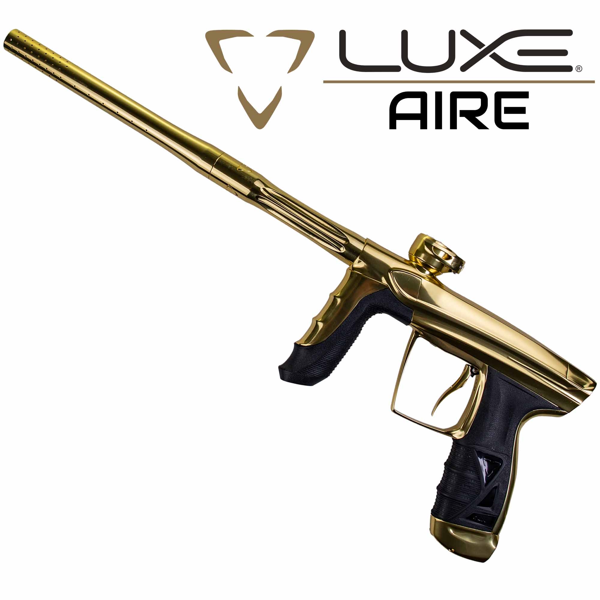 DLX Luxe® AIRE Markierer, gold poliert Schlauchpistole, Goldfarbene Pistoleneinlage, Lackierte Spritzpistole, Zylinderpistole, LUXE AIR