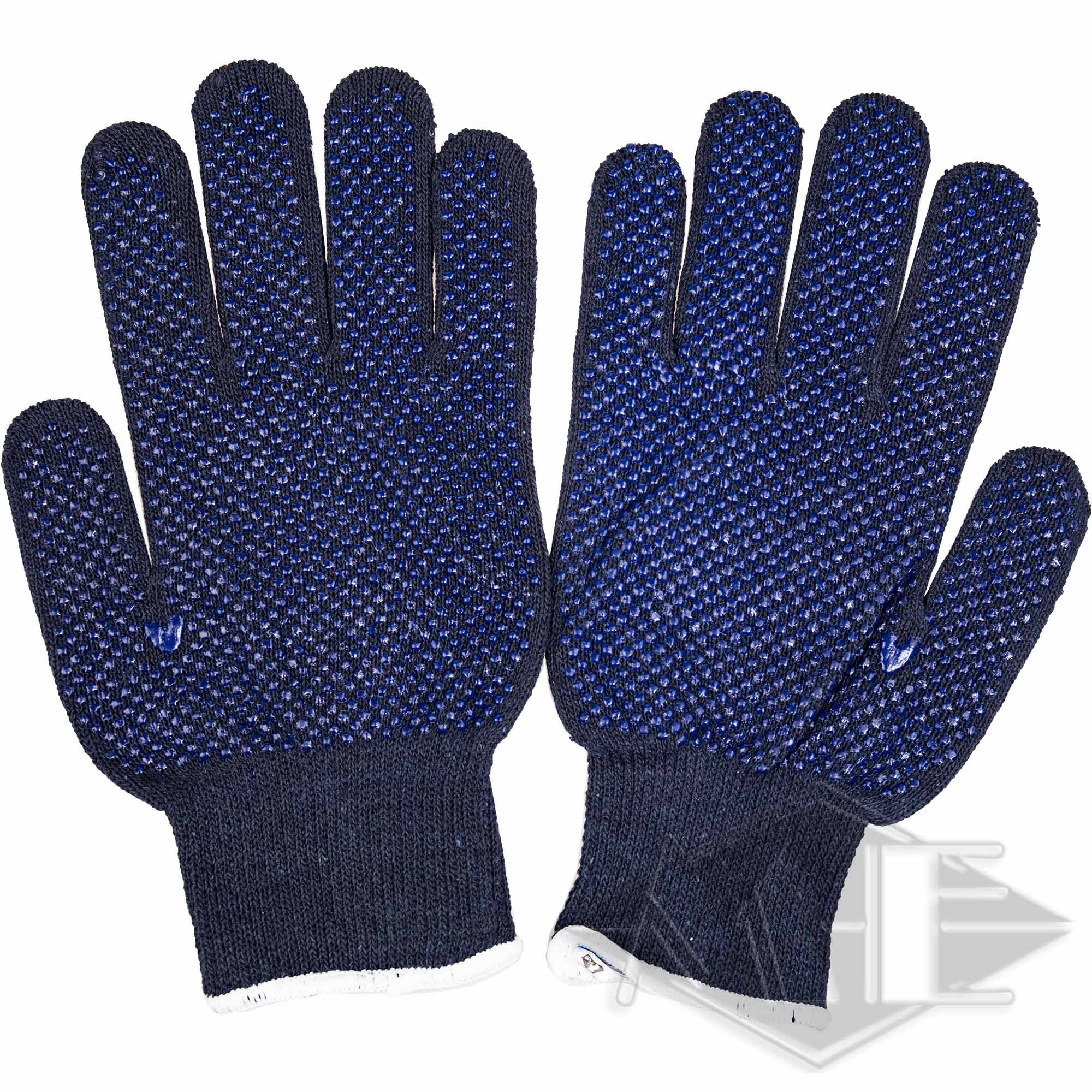 Strickhandschuhe, einseitig genoppt blau Strickhandschuhe, einseitig genoppt blau